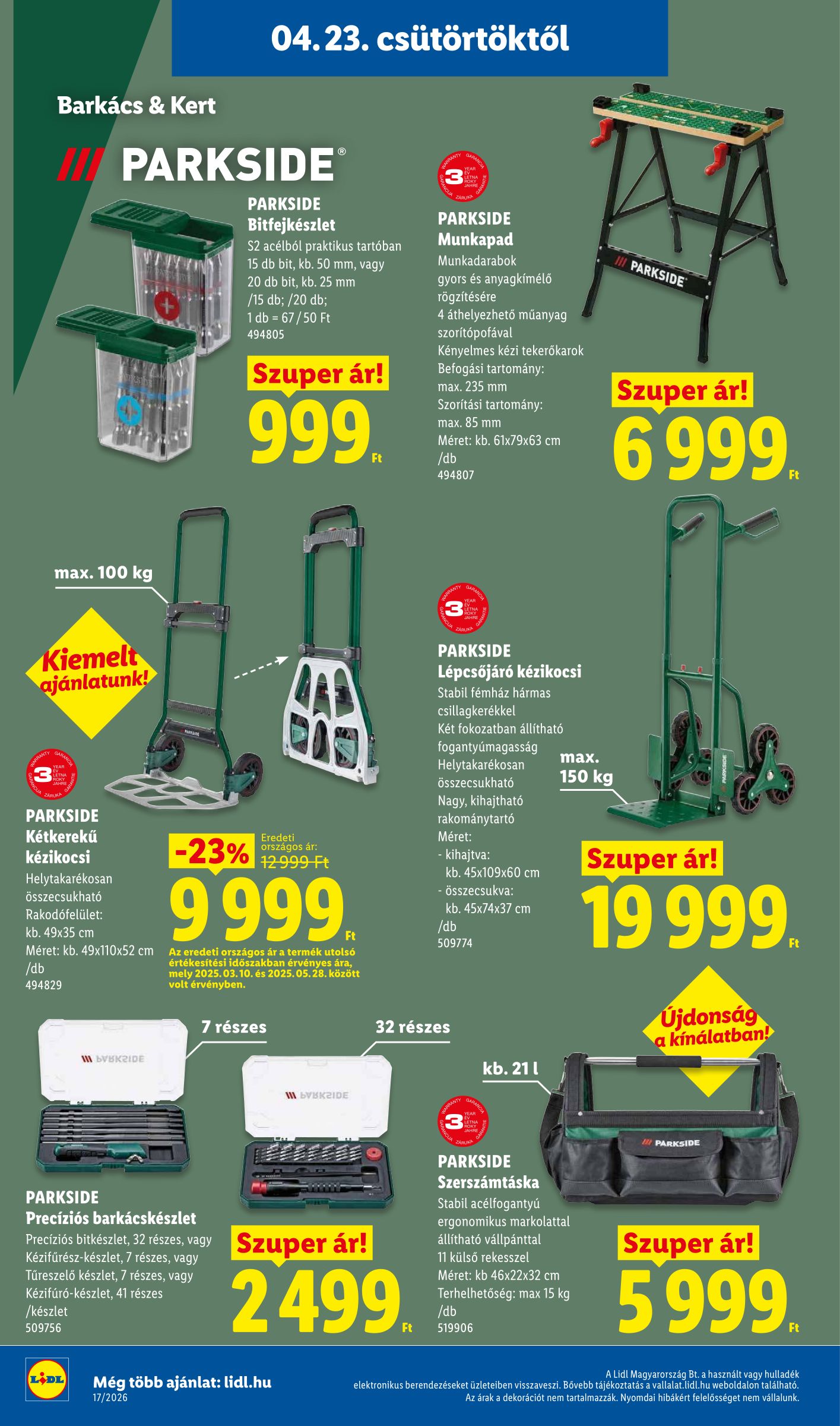 lidl - Lidl hirdetmény a következő hétre csütörtöktől 2026.04.23.-tól szerdától 2026.04.29.-ig - page: 30