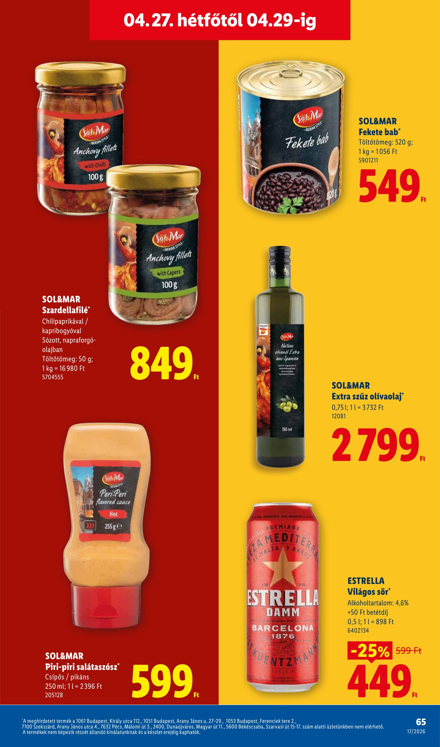 lidl - Lidl hirdetmény a következő hétre csütörtöktől 2026.04.23.-tól szerdától 2026.04.29.-ig - page: 65