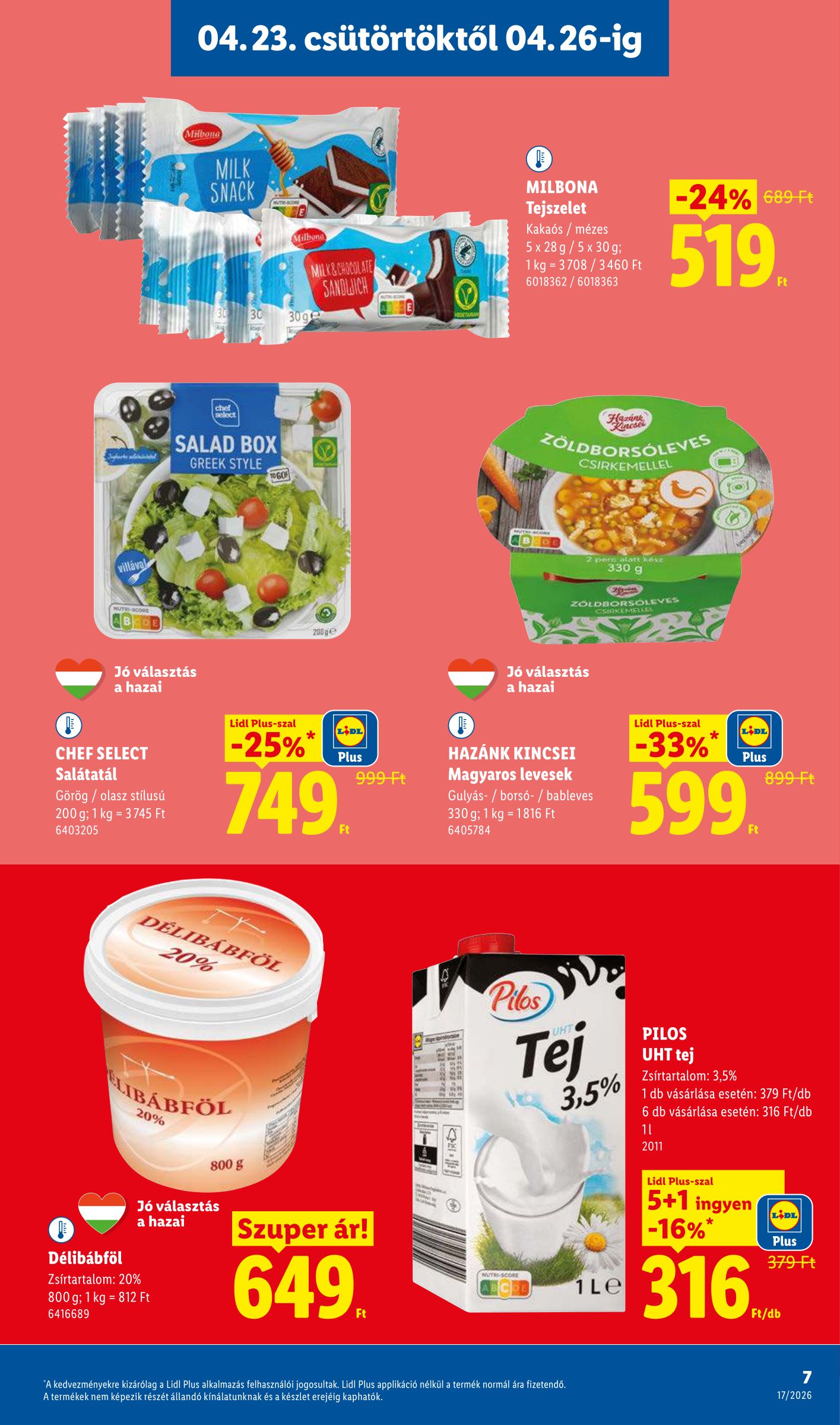 lidl - Lidl hirdetmény a következő hétre csütörtöktől 2026.04.23.-tól szerdától 2026.04.29.-ig - page: 7