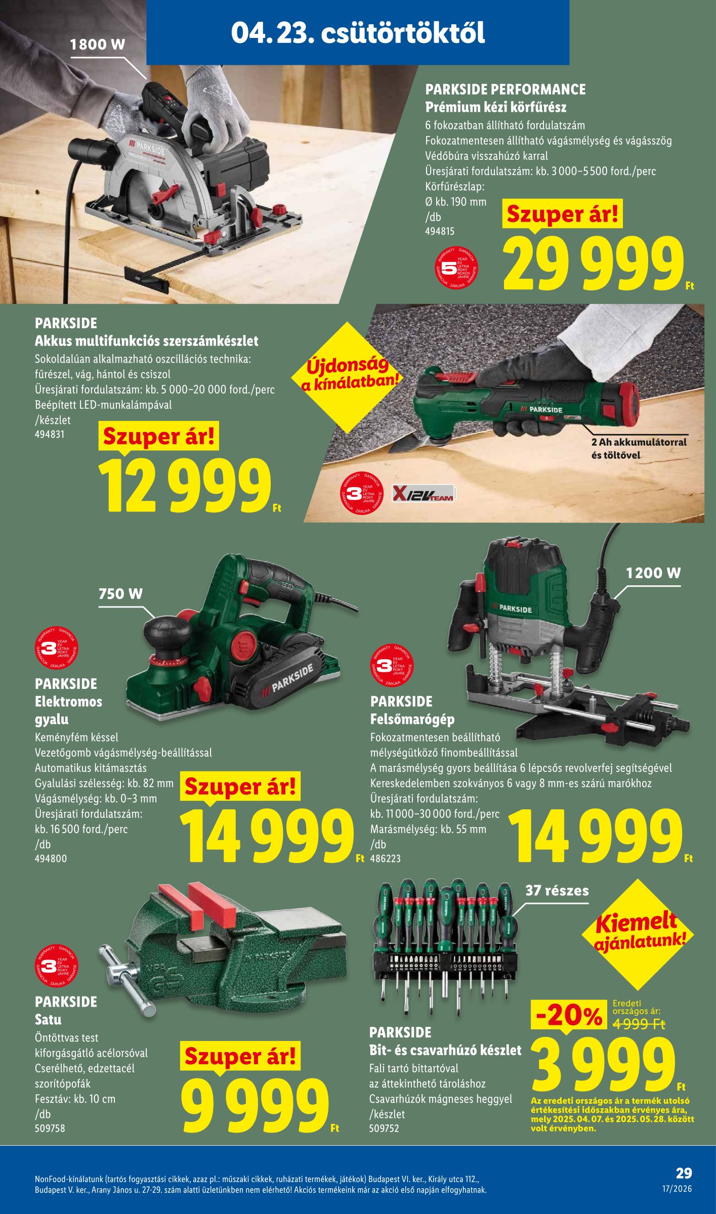 lidl - Lidl hirdetmény a következő hétre csütörtöktől 2026.04.23.-tól szerdától 2026.04.29.-ig - page: 29