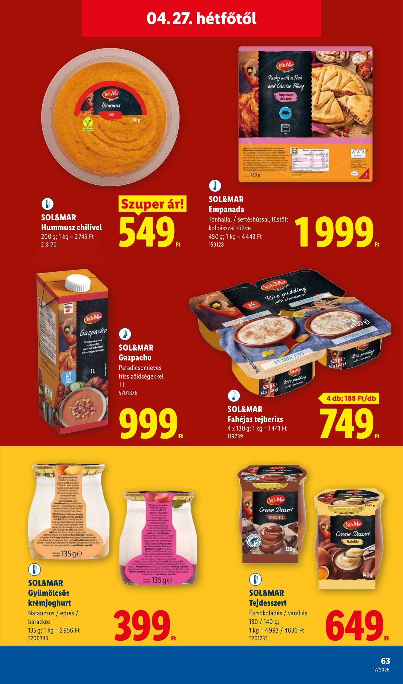 lidl - Lidl hirdetmény a következő hétre csütörtöktől 2026.04.23.-tól szerdától 2026.04.29.-ig - page: 63