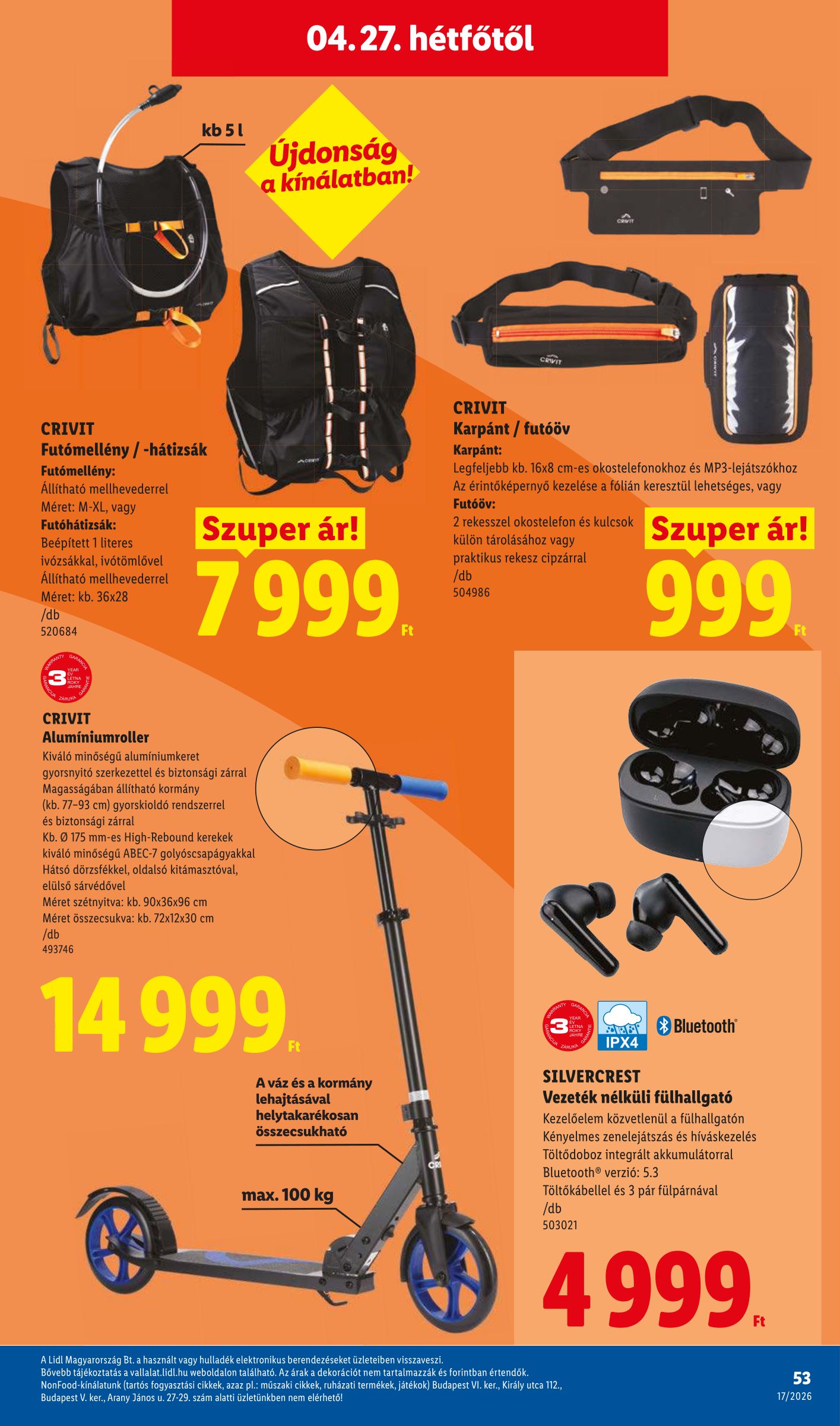 lidl - Lidl hirdetmény a következő hétre csütörtöktől 2026.04.23.-tól szerdától 2026.04.29.-ig - page: 53