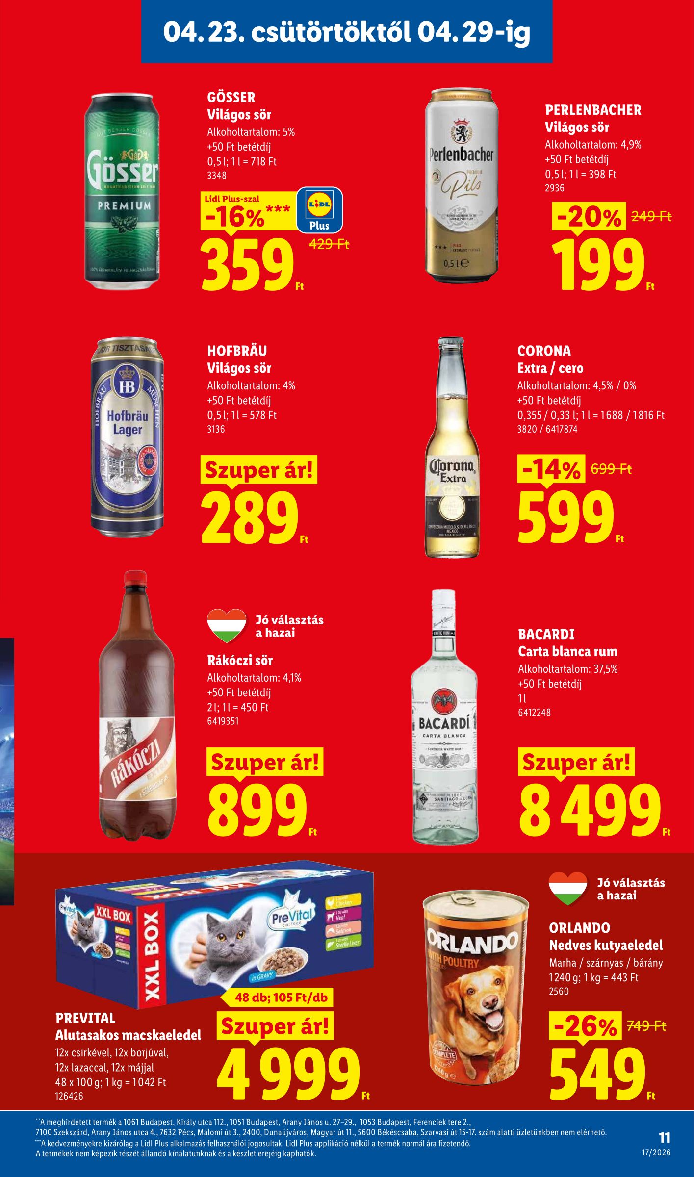 lidl - Lidl hirdetmény a következő hétre csütörtöktől 2026.04.23.-tól szerdától 2026.04.29.-ig - page: 11