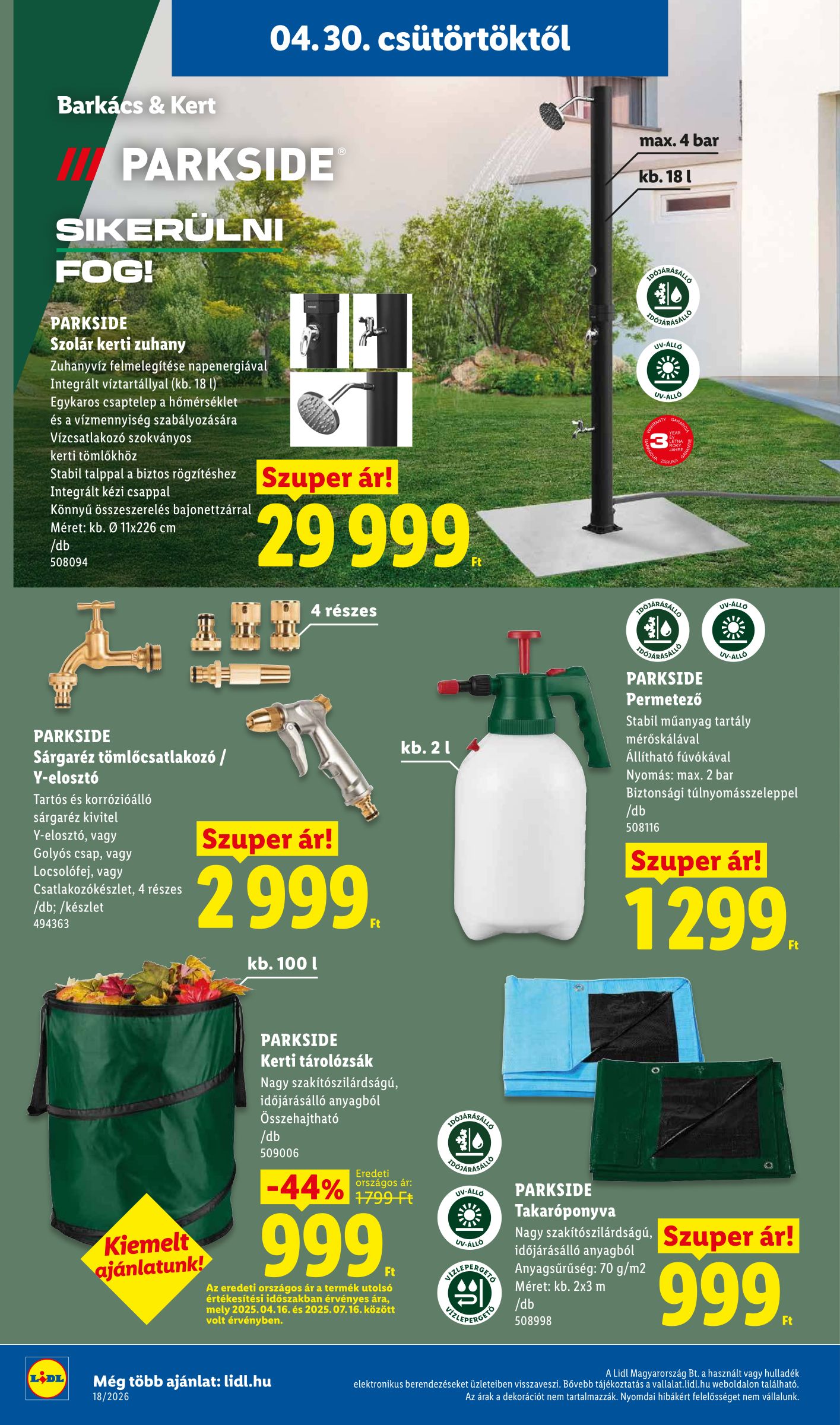 lidl - Lidl - Nonfood hirdetmény a következő hétre csütörtöktől 2026.04.30.-tól szerdától 2026.05.06.-ig - page: 10