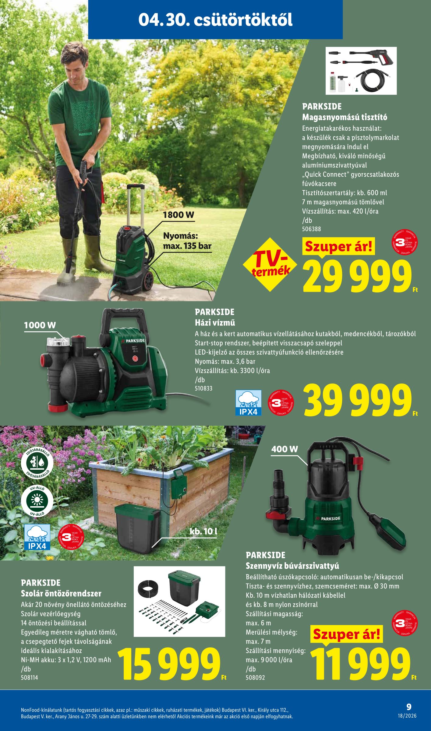 lidl - Lidl - Nonfood hirdetmény a következő hétre csütörtöktől 2026.04.30.-tól szerdától 2026.05.06.-ig - page: 9