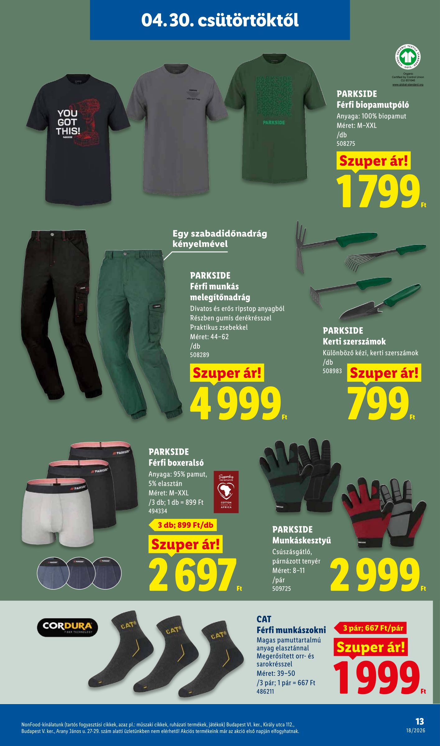 lidl - Lidl - Nonfood hirdetmény a következő hétre csütörtöktől 2026.04.30.-tól szerdától 2026.05.06.-ig - page: 13