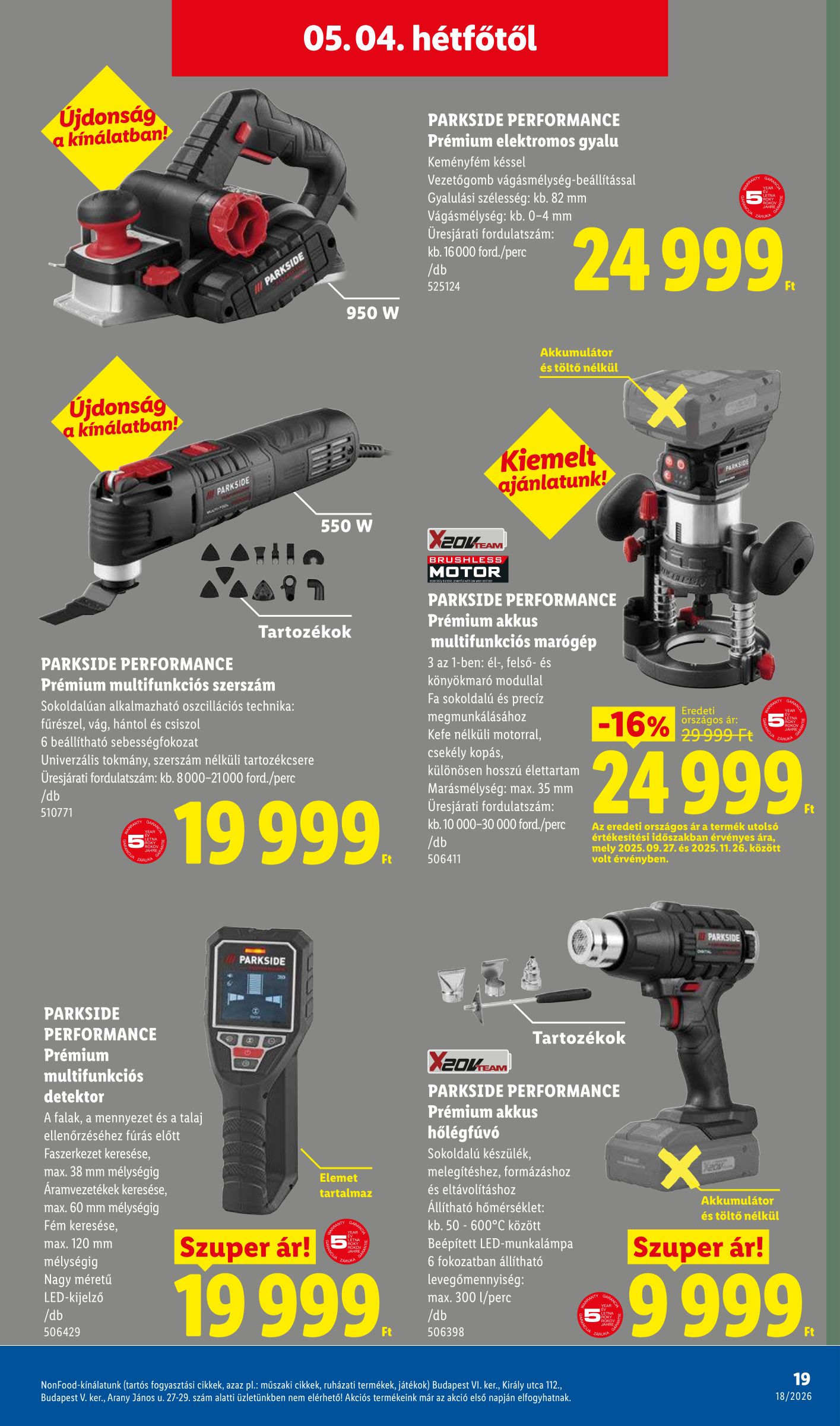 lidl - Lidl - Nonfood hirdetmény a következő hétre csütörtöktől 2026.04.30.-tól szerdától 2026.05.06.-ig - page: 19