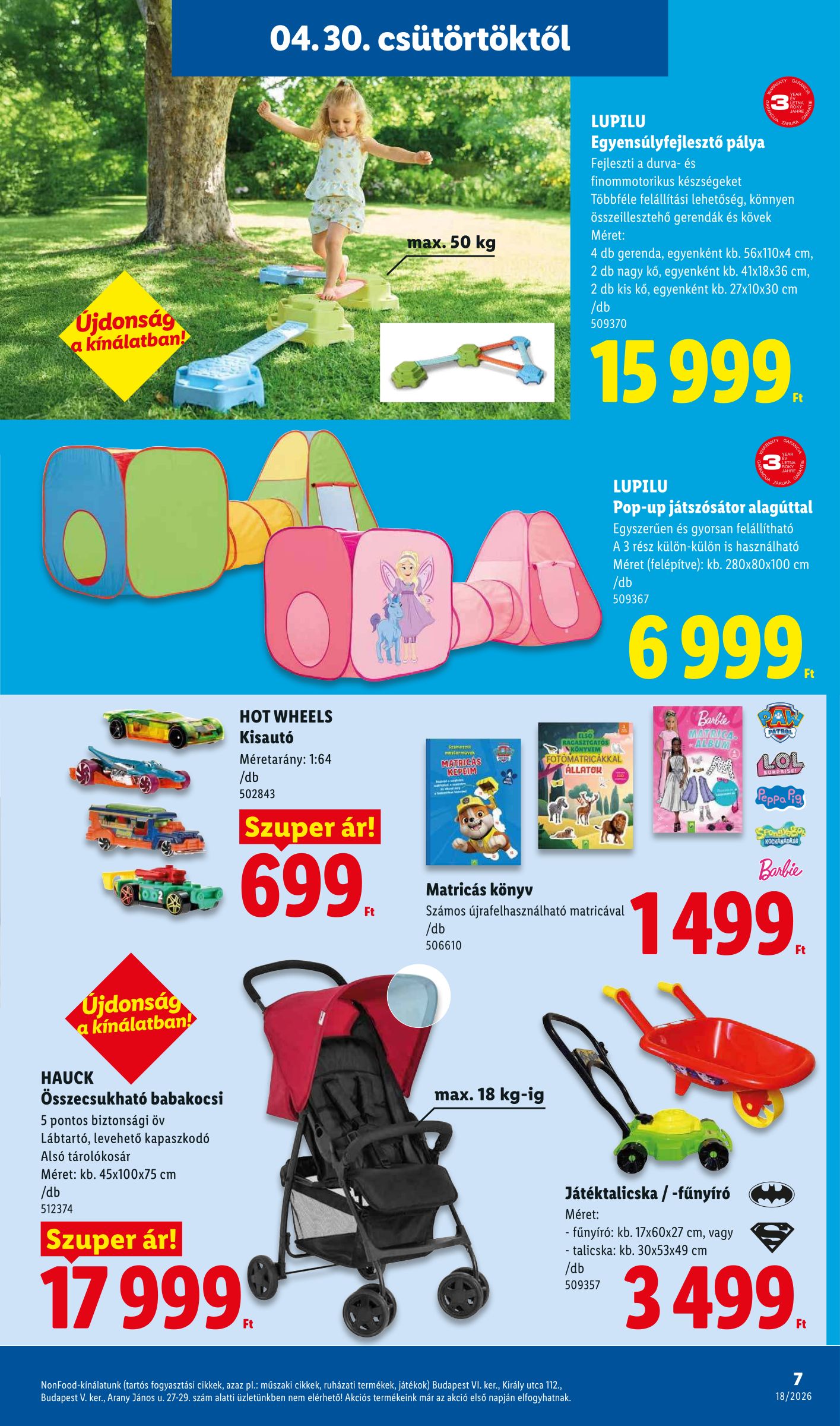 lidl - Lidl - Nonfood hirdetmény a következő hétre csütörtöktől 2026.04.30.-tól szerdától 2026.05.06.-ig - page: 7