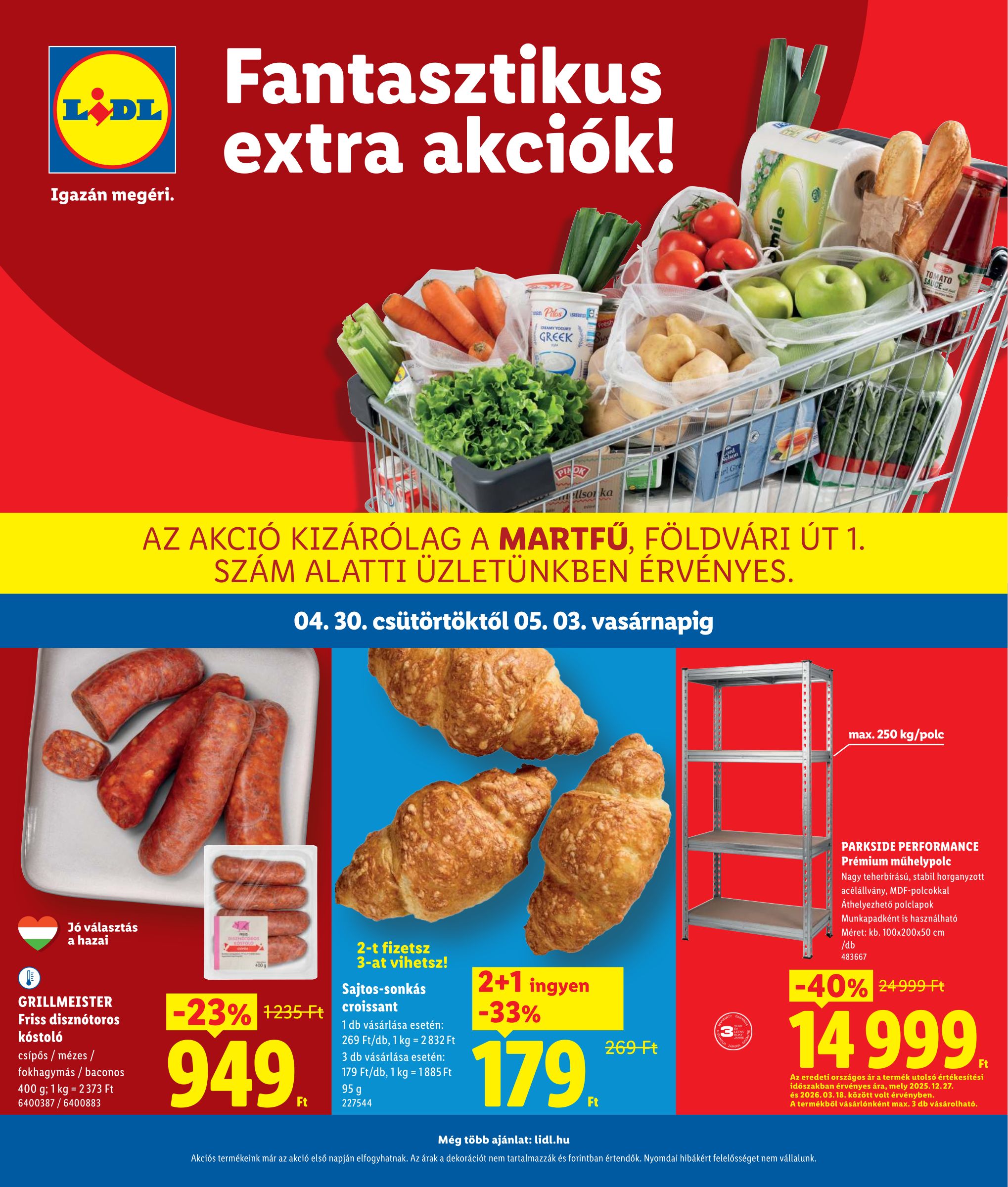 lidl - Lidl - Martfű hirdetmény a következő hétre csütörtöktől 2026.04.30.-tól vasárnaptól 2026.05.03.-ig