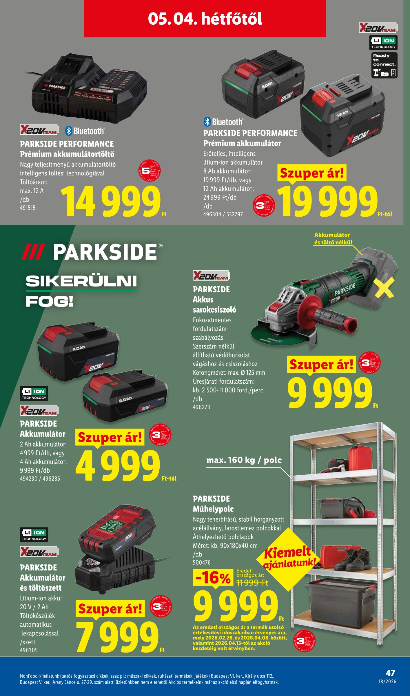 lidl - Lidl hirdetmény a következő hétre csütörtöktől 2026.04.30.-tól szerdától 2026.05.06.-ig - page: 47