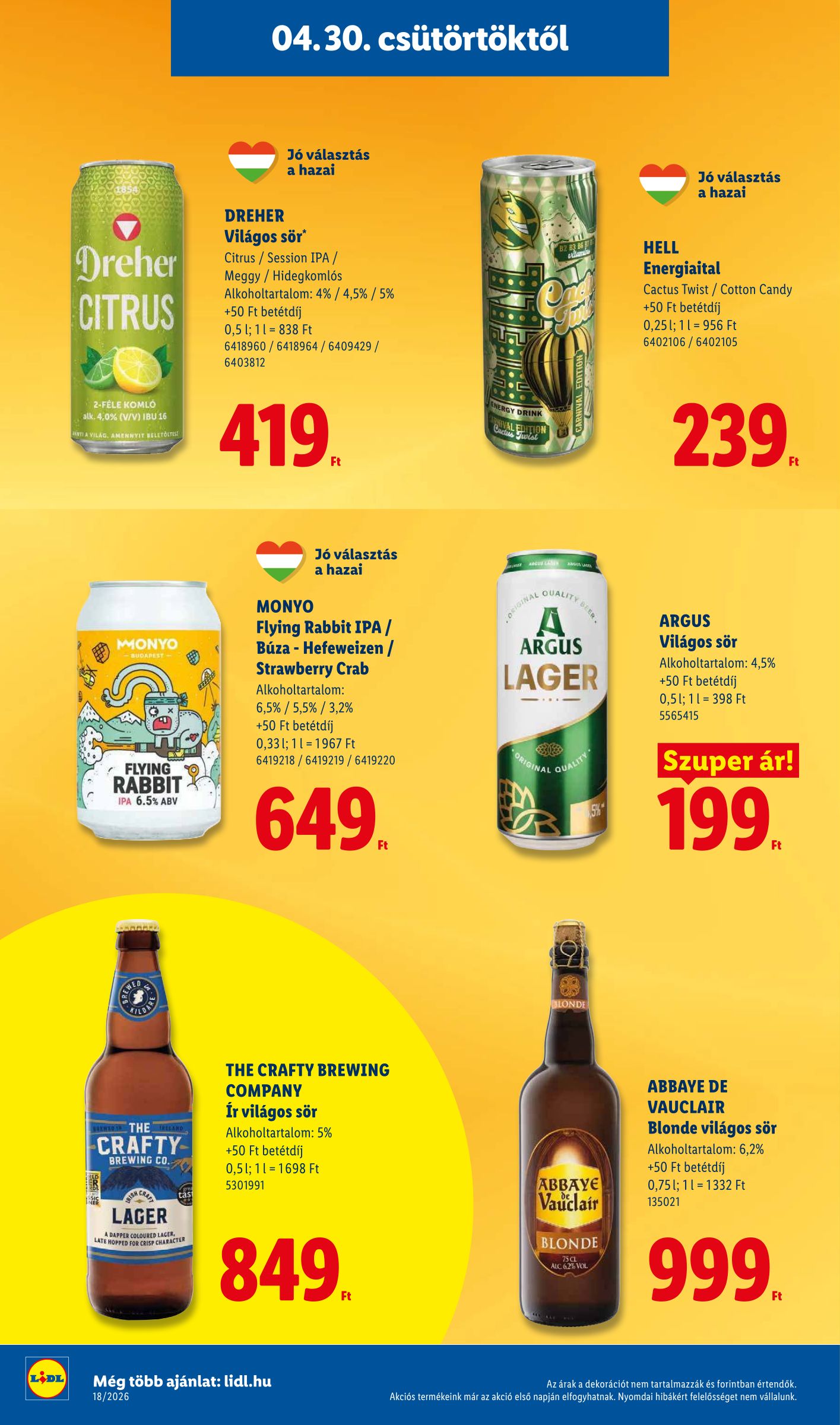 lidl - Lidl hirdetmény a következő hétre csütörtöktől 2026.04.30.-tól szerdától 2026.05.06.-ig - page: 18