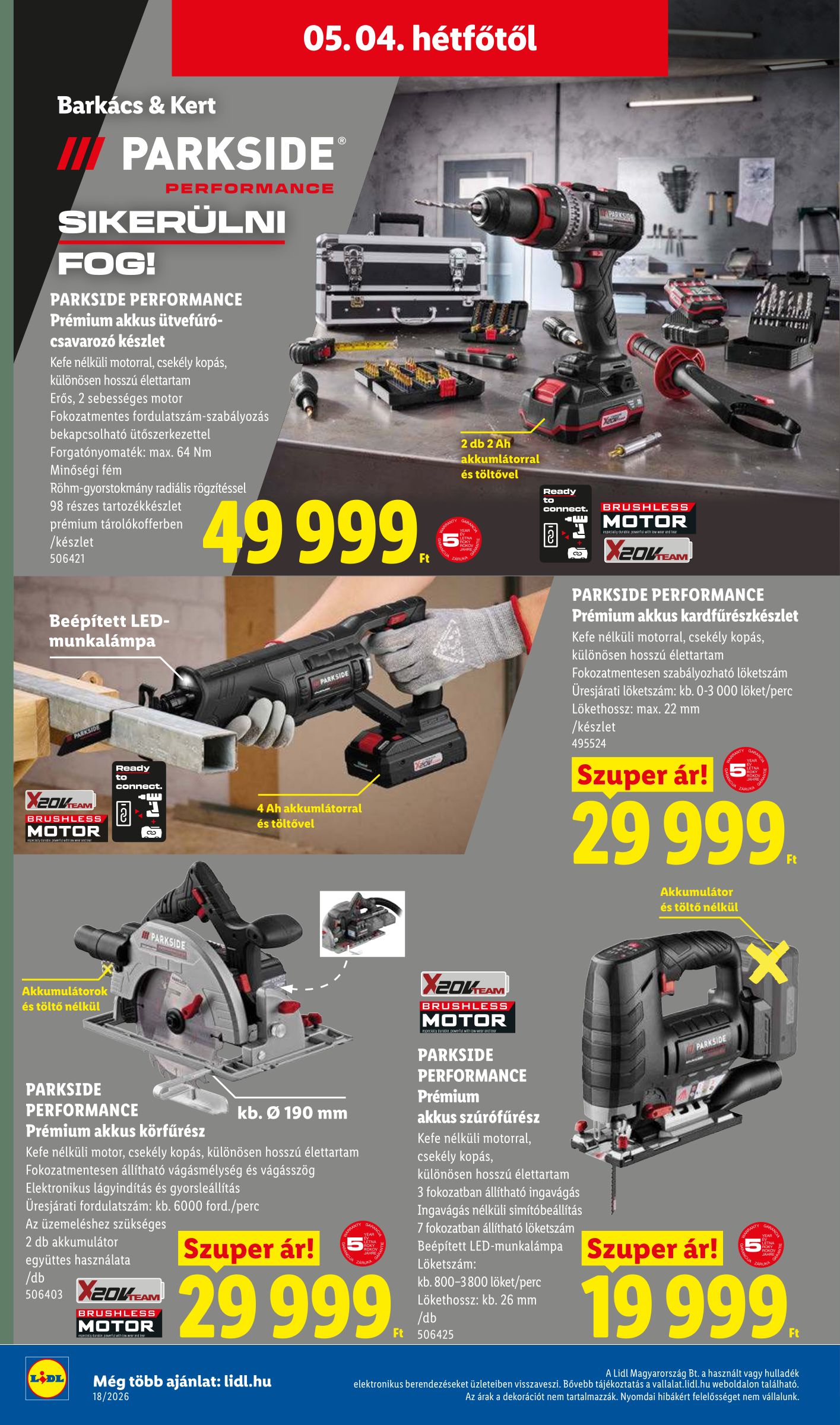 lidl - Lidl hirdetmény a következő hétre csütörtöktől 2026.04.30.-tól szerdától 2026.05.06.-ig - page: 44