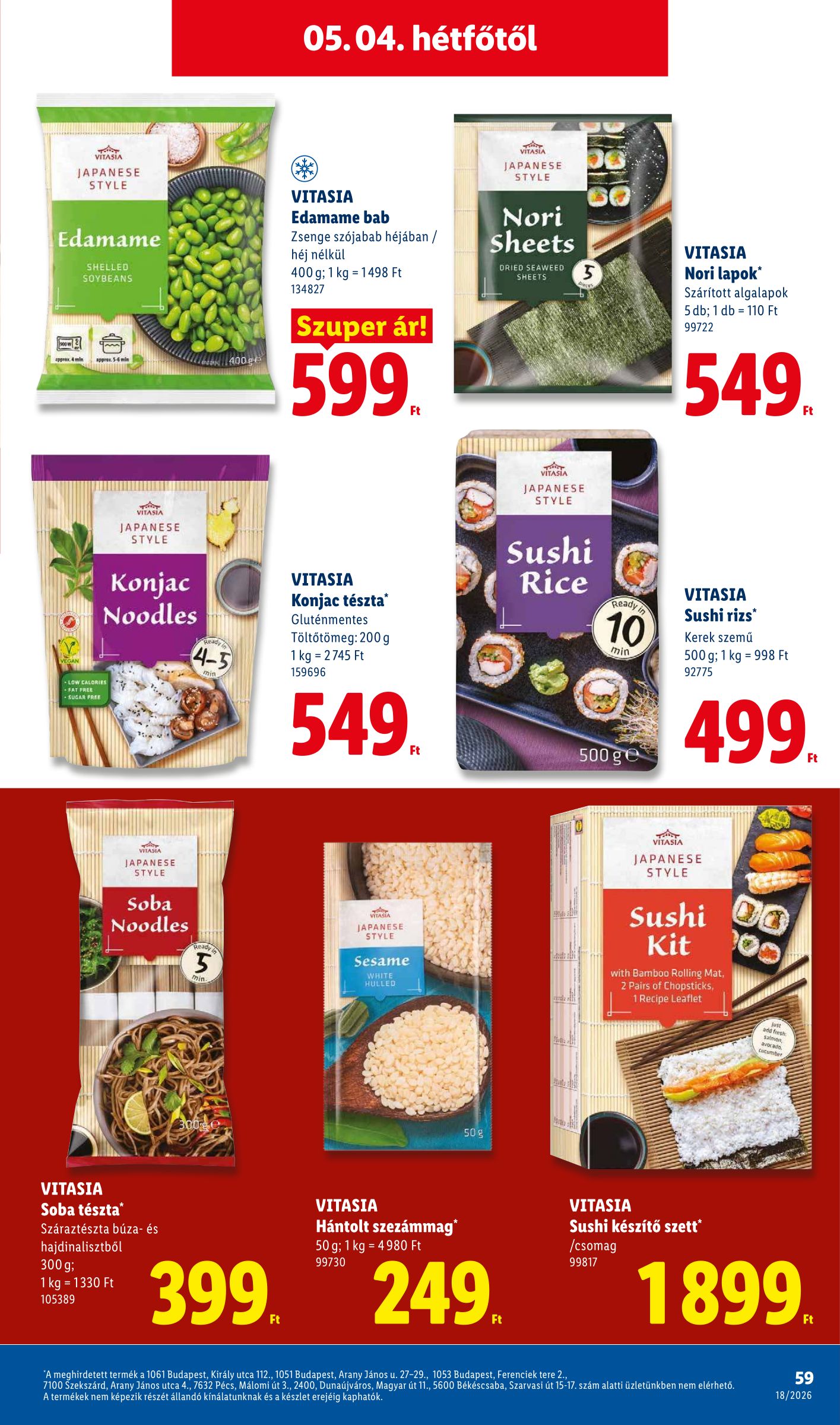 lidl - Lidl hirdetmény a következő hétre csütörtöktől 2026.04.30.-tól szerdától 2026.05.06.-ig - page: 59
