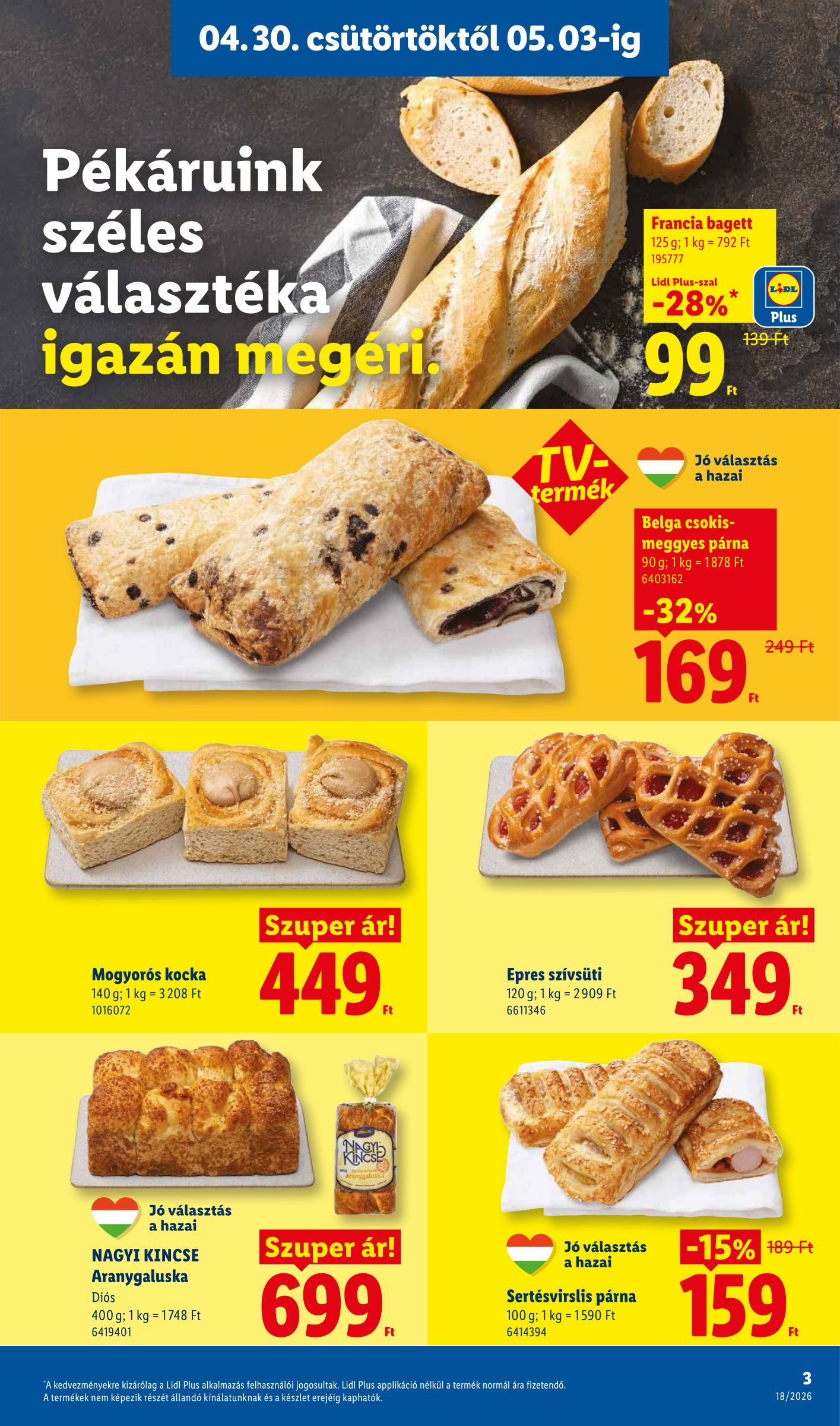 lidl - Lidl hirdetmény a következő hétre csütörtöktől 2026.04.30.-tól szerdától 2026.05.06.-ig - page: 3