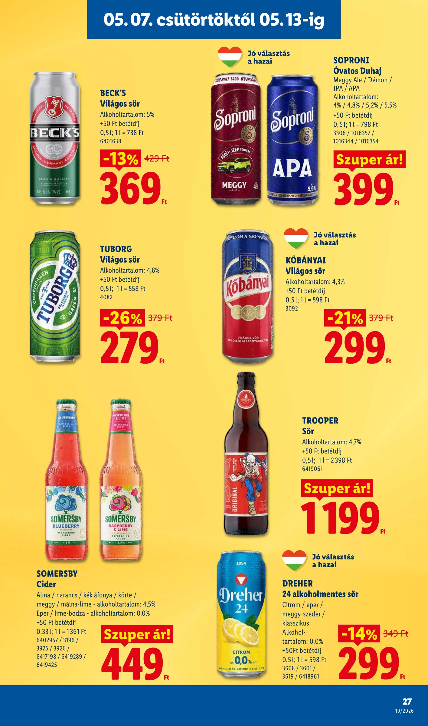 lidl - Lidl hirdetmény a következő hétre csütörtöktől 2026.05.07.-tól szerdától 2026.05.13.-ig - page: 27