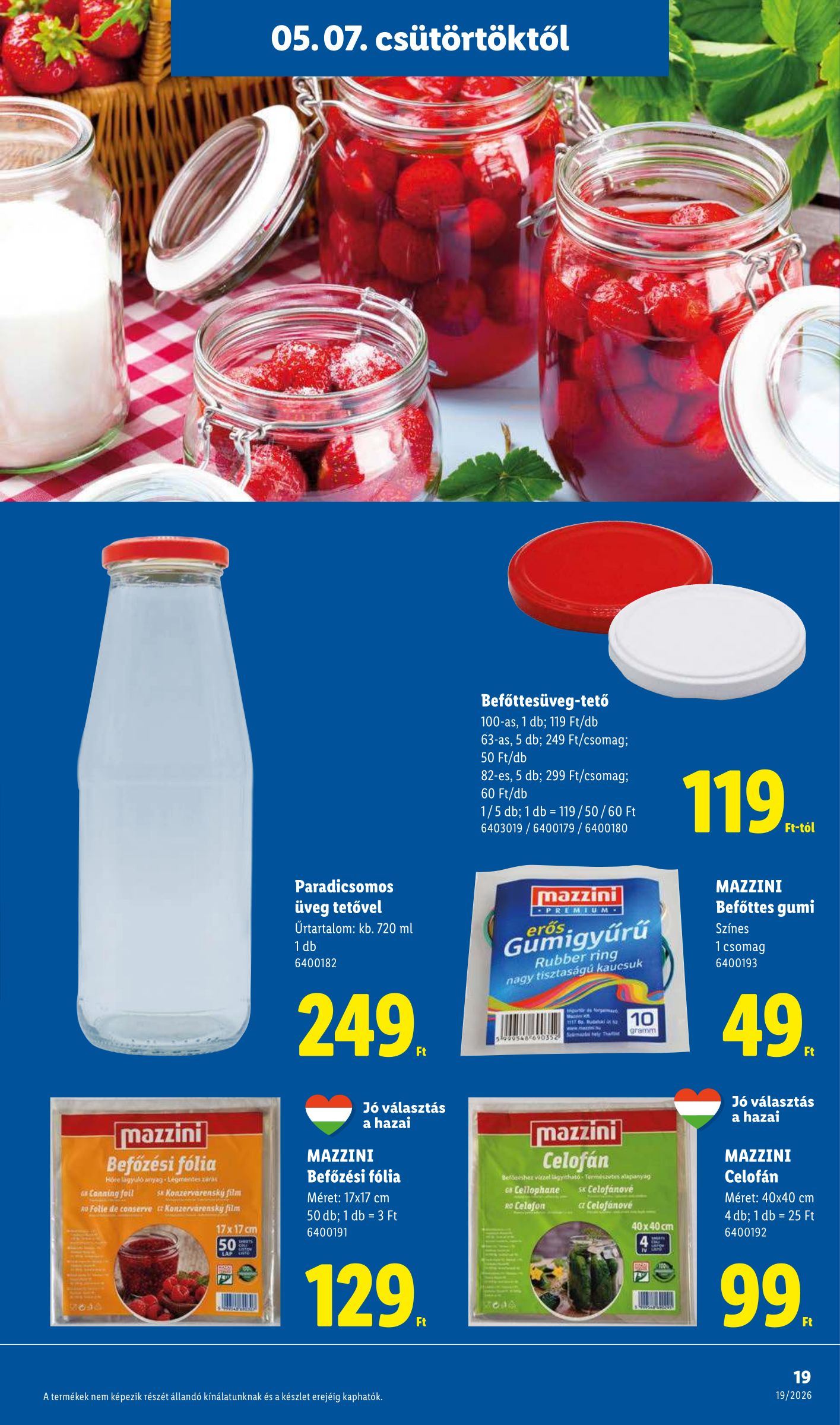 lidl - Lidl hirdetmény a következő hétre csütörtöktől 2026.05.07.-tól szerdától 2026.05.13.-ig - page: 19