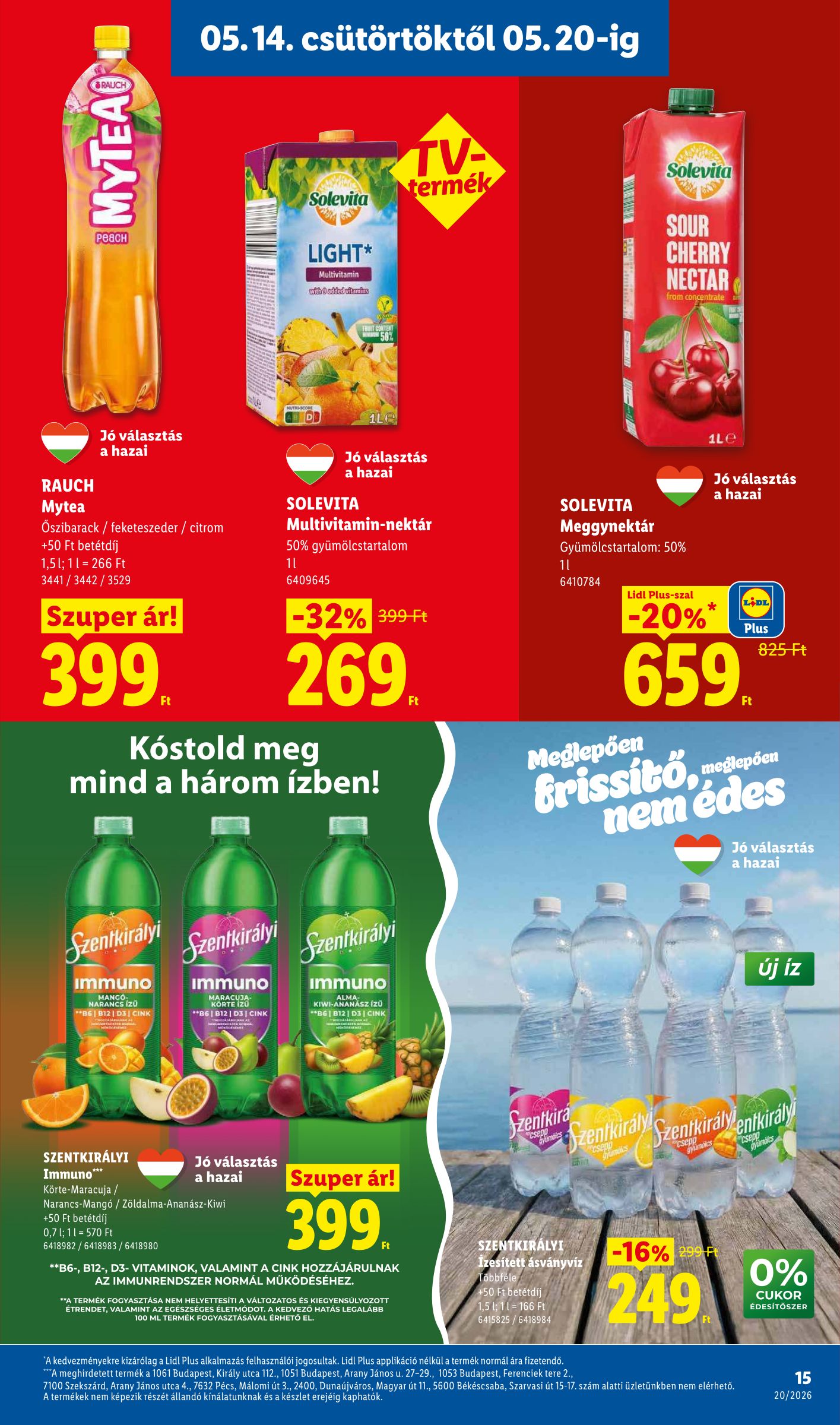 lidl - Lidl hirdetmény a következő hétre csütörtöktől 2026.05.14.-tól szerdától 2026.05.20.-ig - page: 15