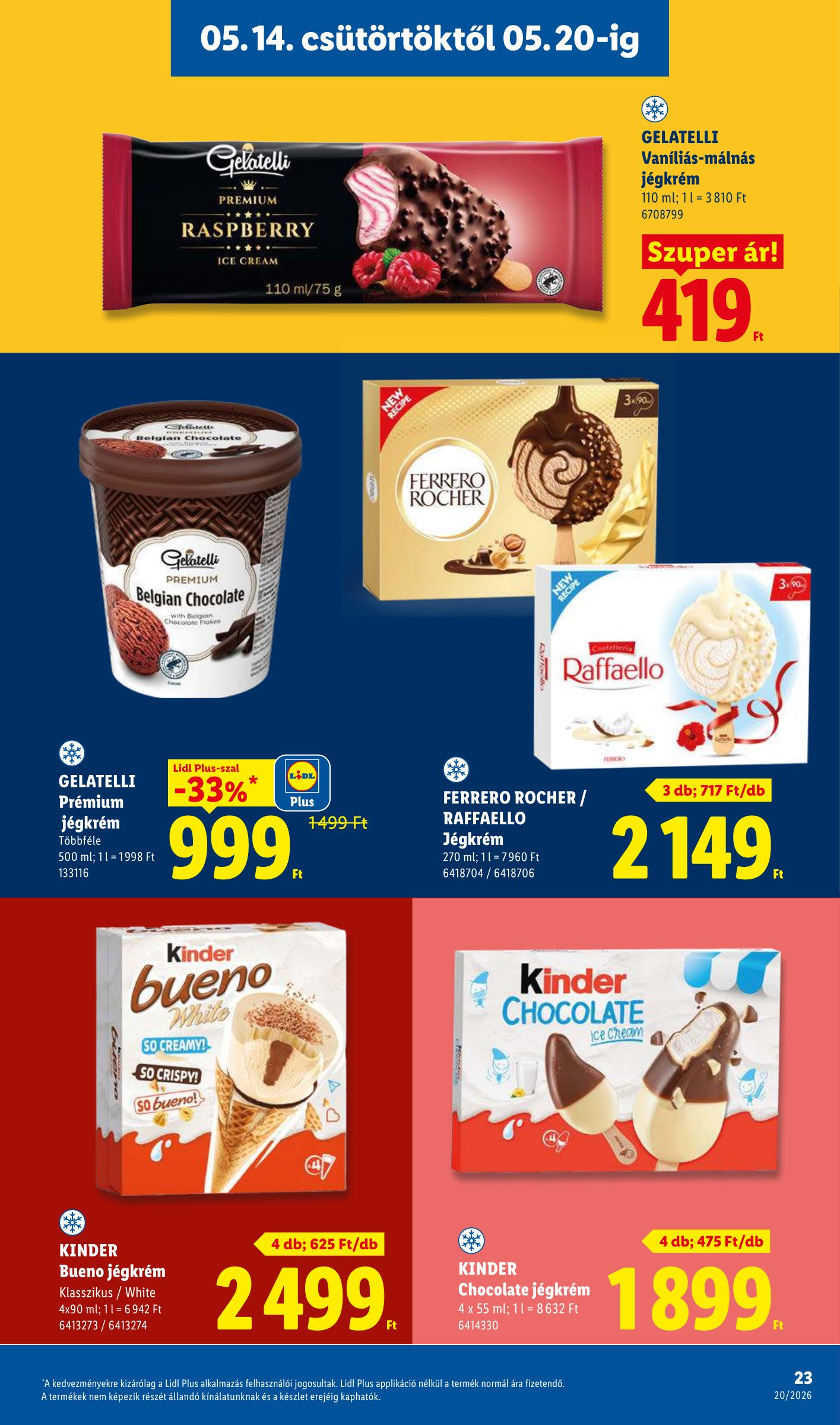 lidl - Lidl hirdetmény a következő hétre csütörtöktől 2026.05.14.-tól szerdától 2026.05.20.-ig - page: 23