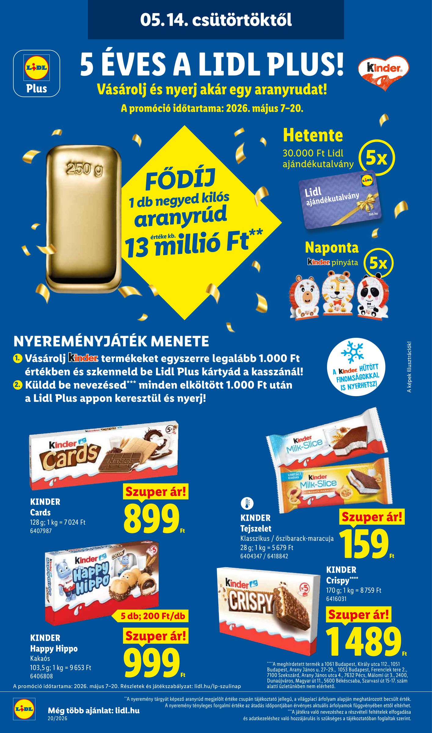 lidl - Lidl hirdetmény a következő hétre csütörtöktől 2026.05.14.-tól szerdától 2026.05.20.-ig - page: 24