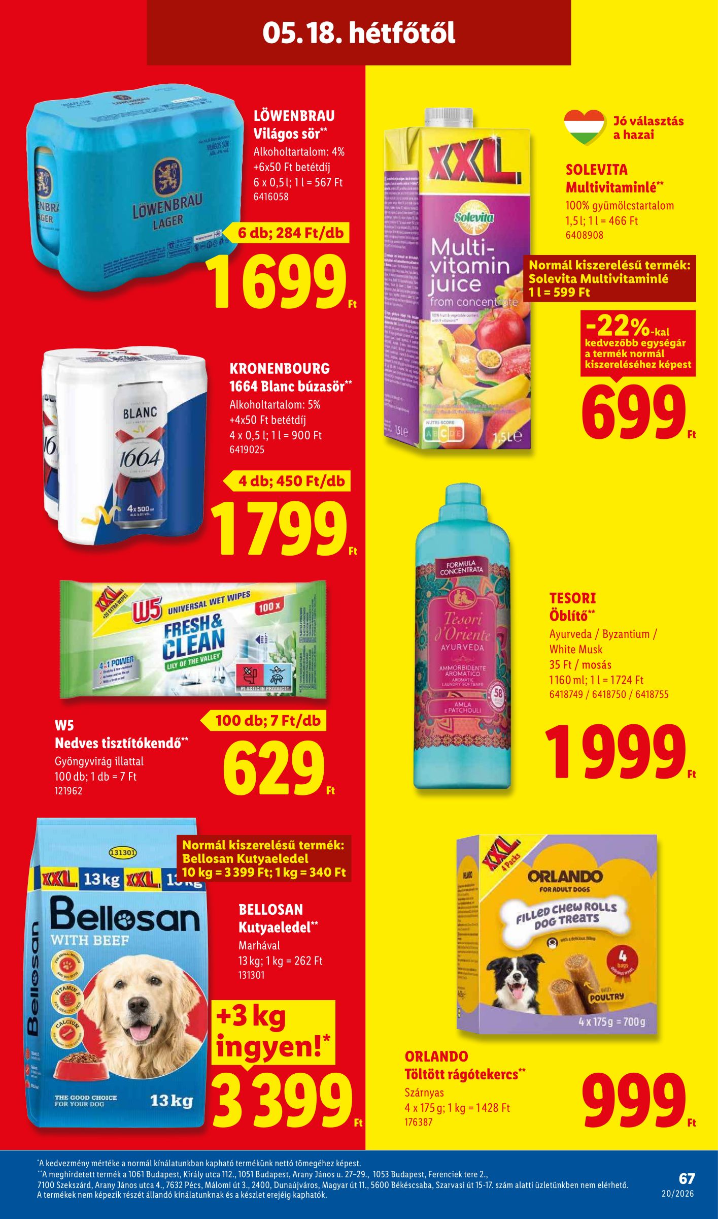 lidl - Lidl hirdetmény a következő hétre csütörtöktől 2026.05.14.-tól szerdától 2026.05.20.-ig - page: 67