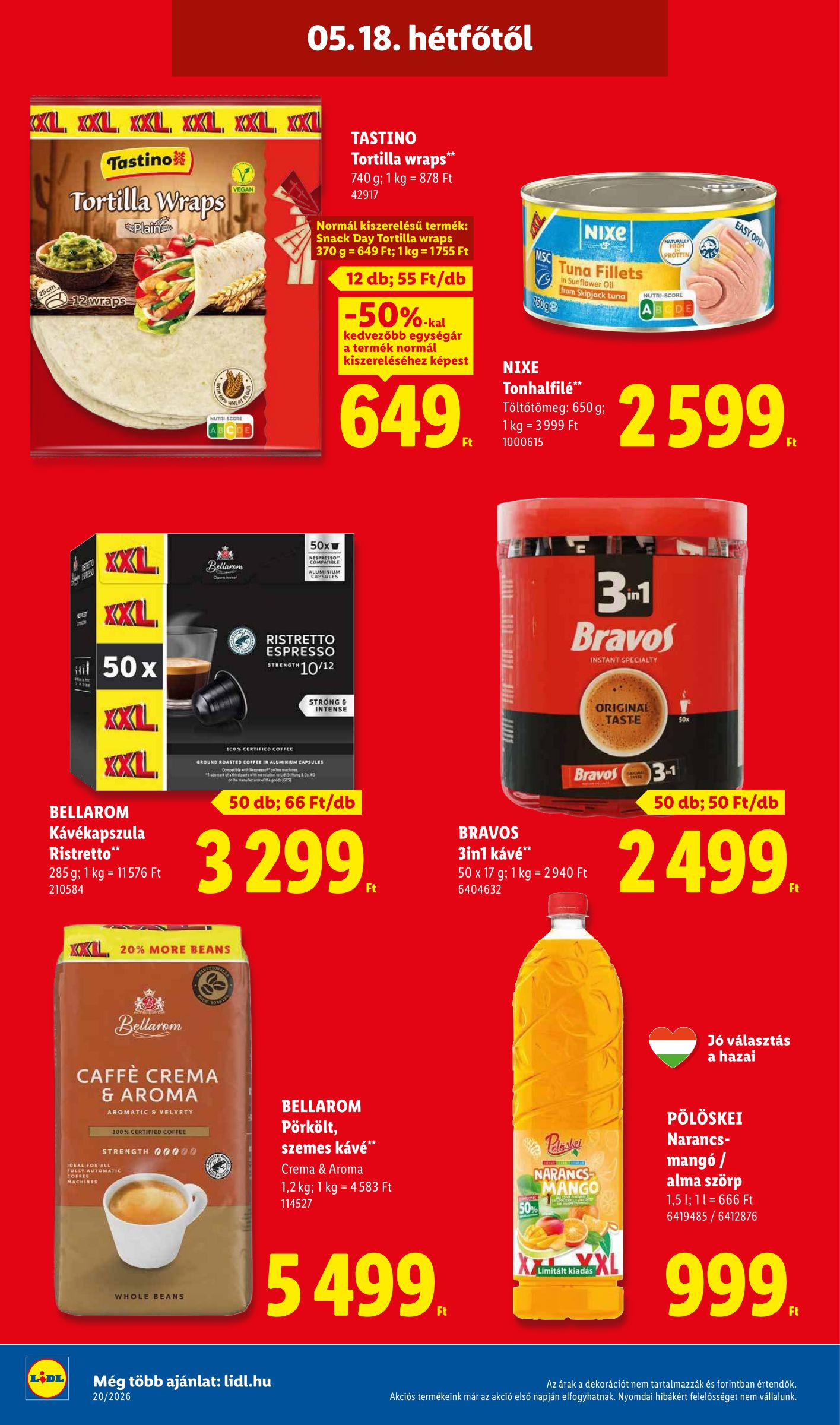 lidl - Lidl hirdetmény a következő hétre csütörtöktől 2026.05.14.-tól szerdától 2026.05.20.-ig - page: 66