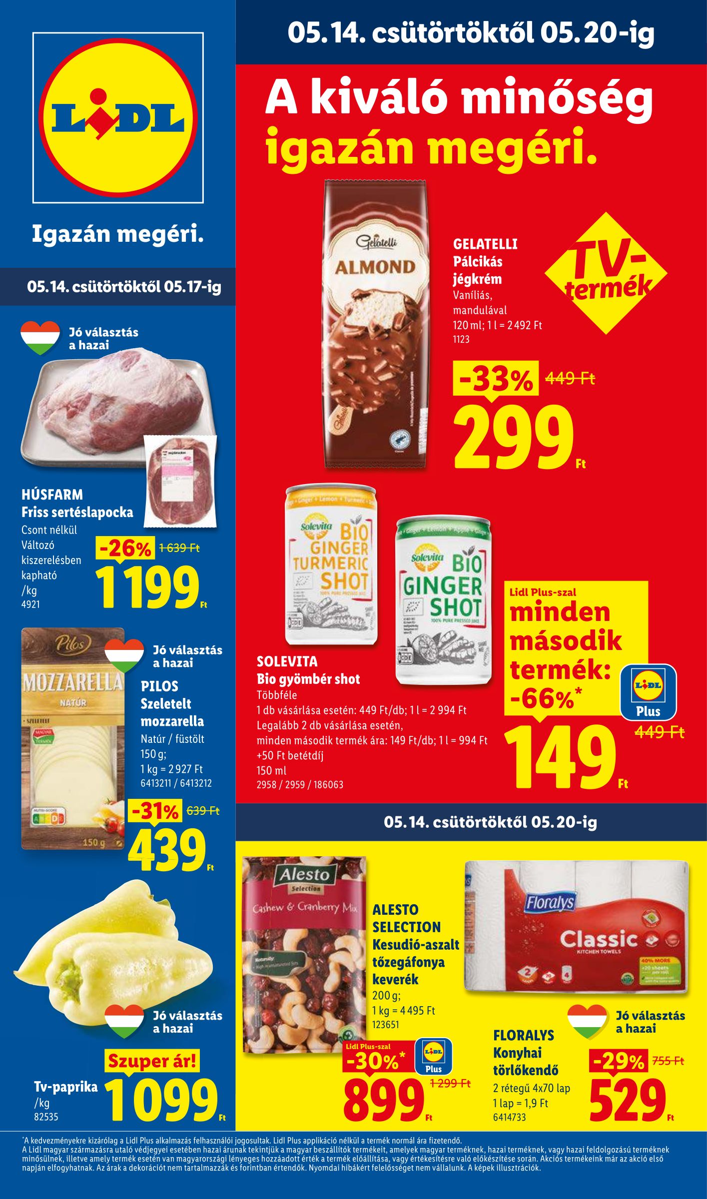 lidl - Lidl hirdetmény a következő hétre csütörtöktől 2026.05.14.-tól szerdától 2026.05.20.-ig - page: 1