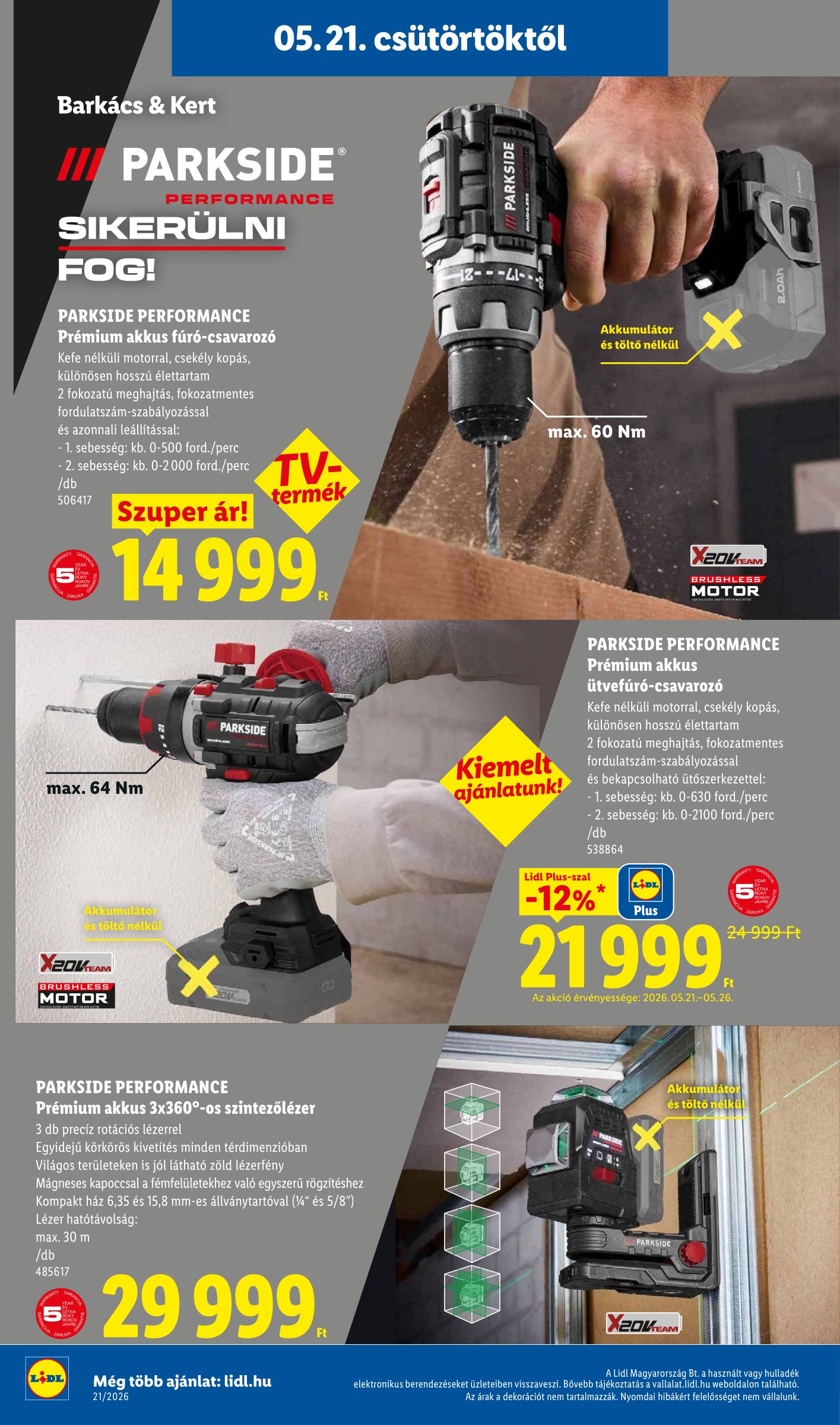 lidl - Lidl - Nonfood hirdetmény a következő hétre csütörtöktől 2026.05.21.-tól szerdától 2026.05.27.-ig - page: 4