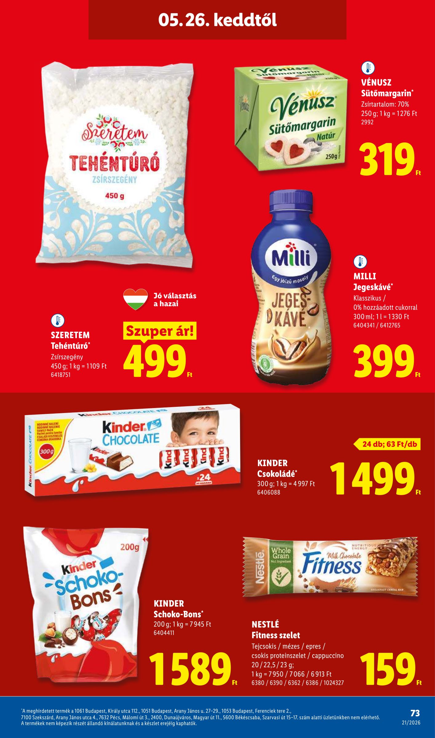 lidl - Lidl hirdetmény a következő hétre csütörtöktől 2026.05.21.-tól szerdától 2026.05.27.-ig - page: 73