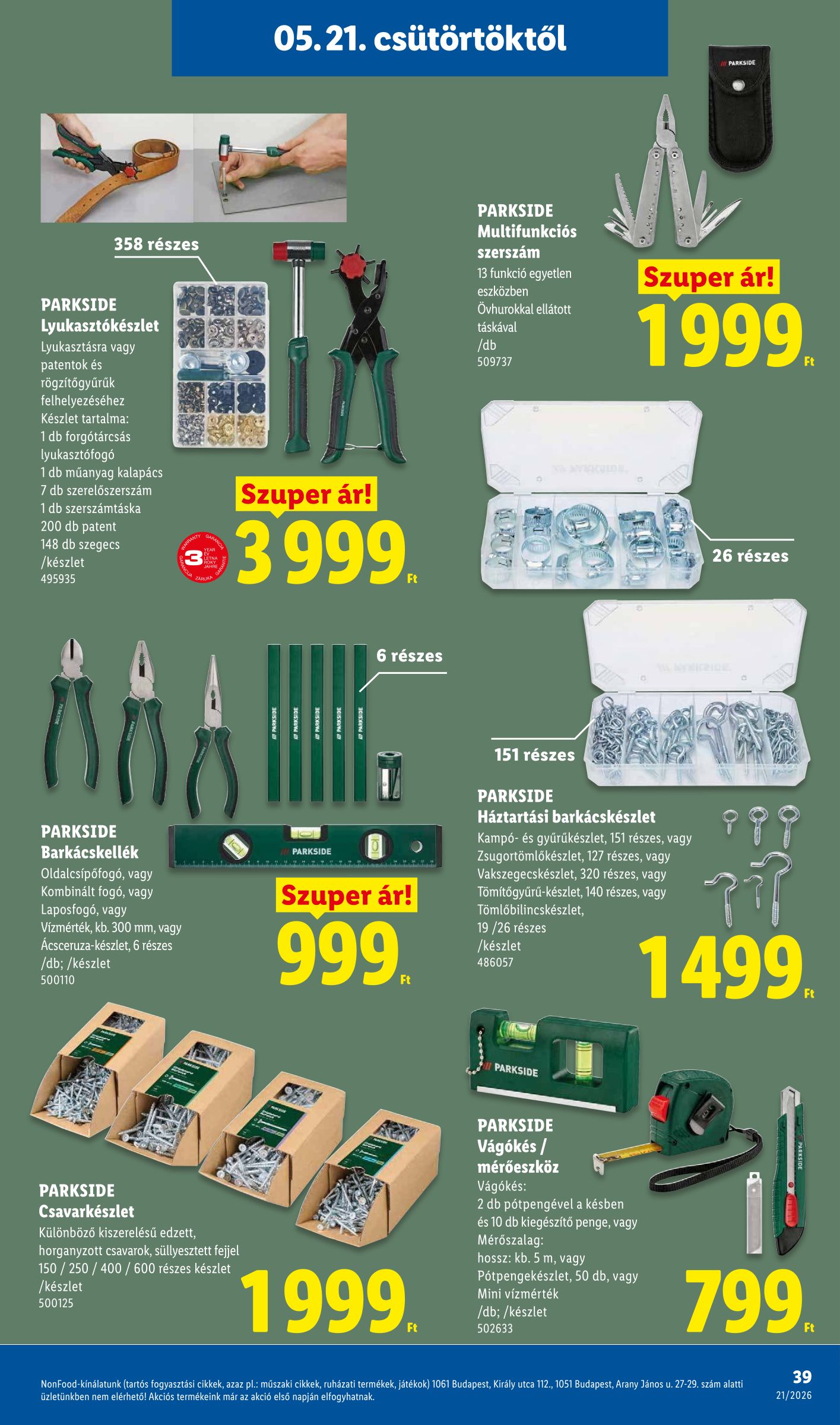 lidl - Lidl hirdetmény a következő hétre csütörtöktől 2026.05.21.-tól szerdától 2026.05.27.-ig - page: 39