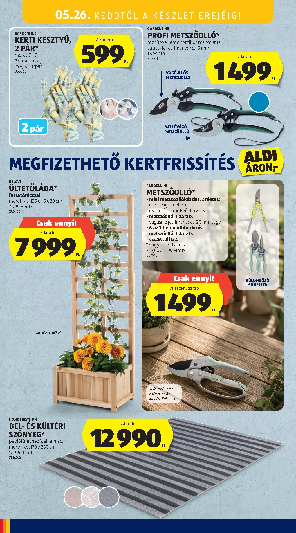 aldi - Aldi - Középső sor termékei hirdetmény a következő hétre csütörtöktől 2026.05.21.-tól szerdától 2026.05.27.-ig - page: 16