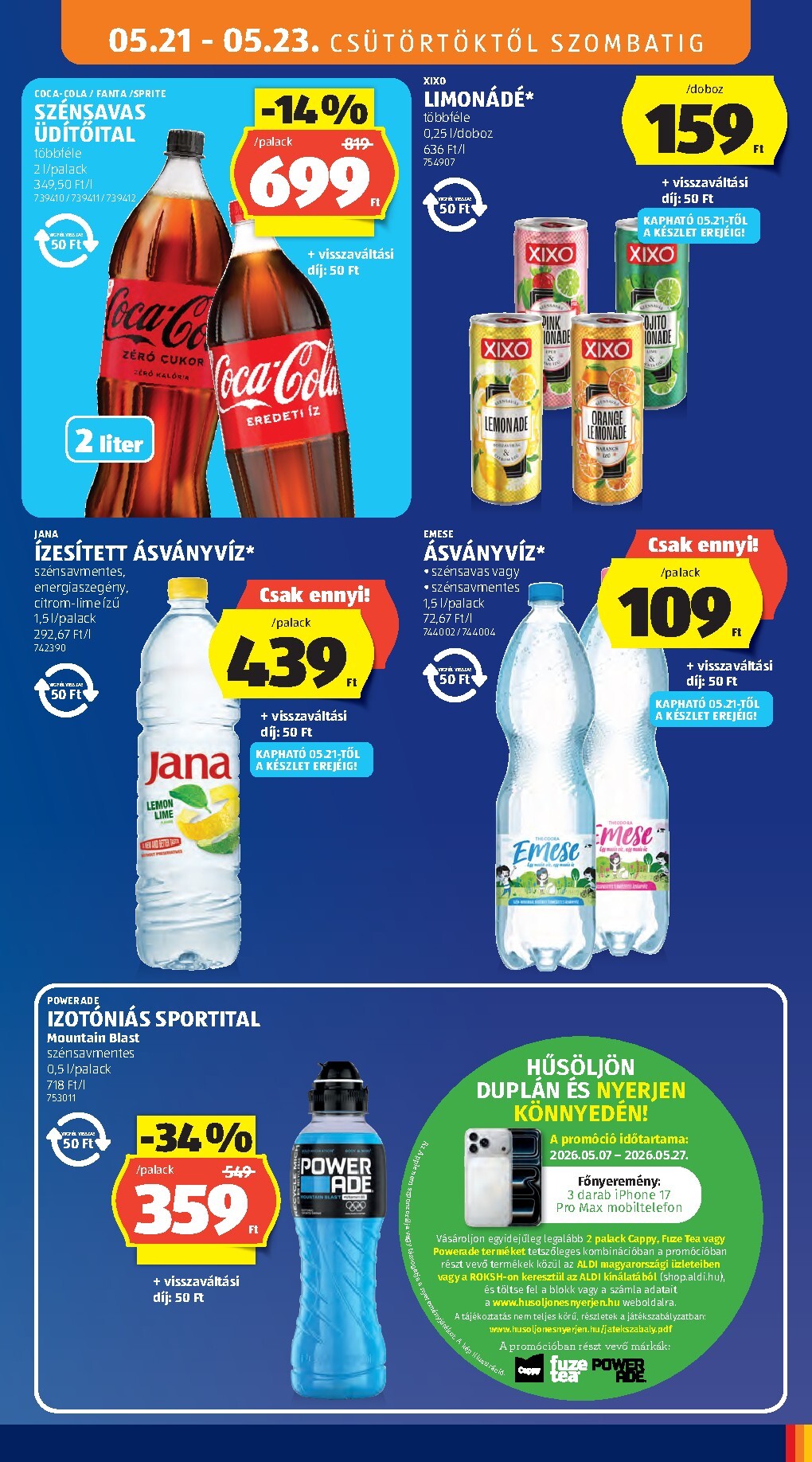 aldi - Aldi hirdetmény a következő hétre csütörtöktől 2026.05.21.-tól szerdától 2026.05.27.-ig - page: 17