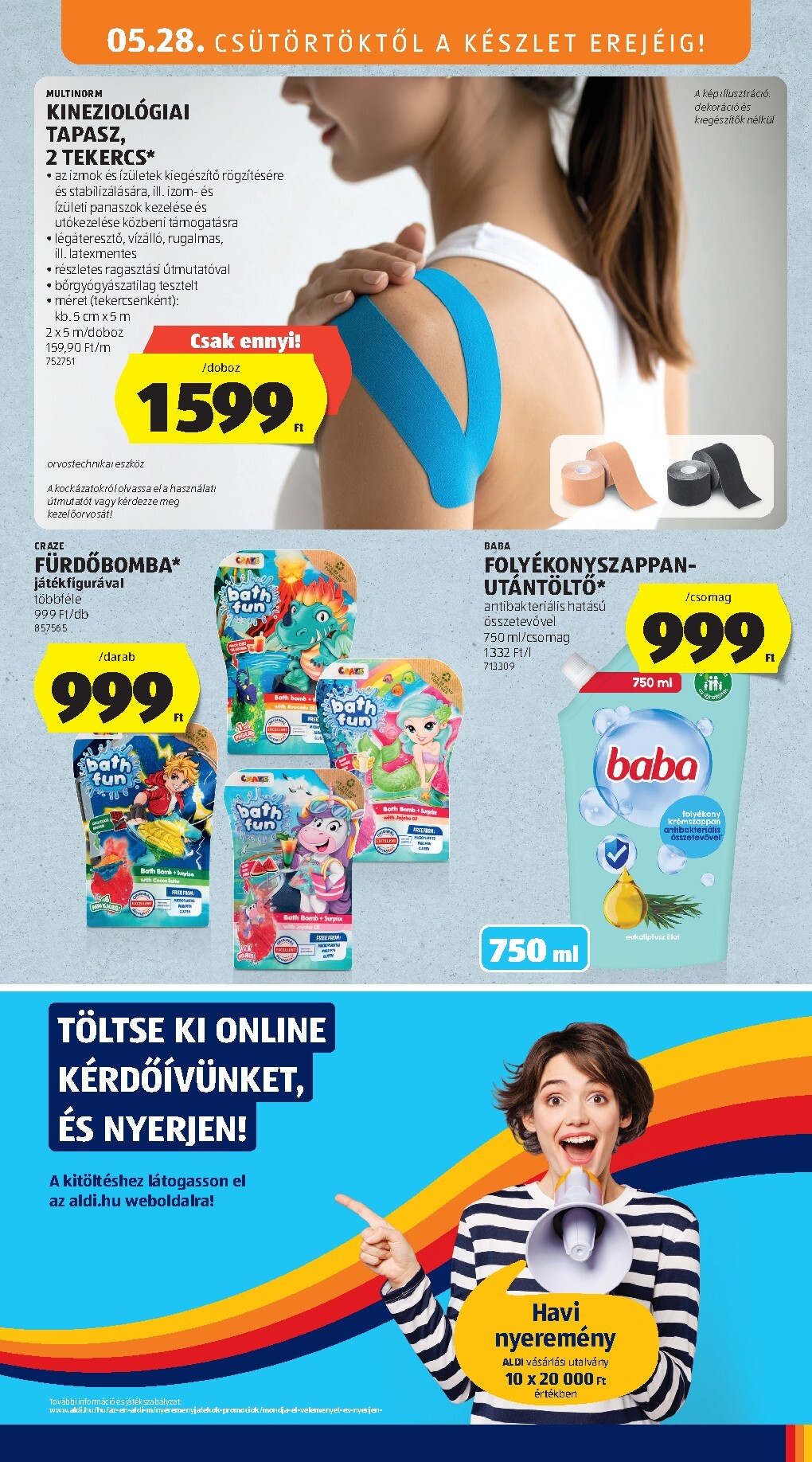 aldi - Aldi - Középső sor termékei hirdetmény a következő hétre csütörtöktől 2026.05.28.-tól szerdától 2026.06.03.-ig - page: 3