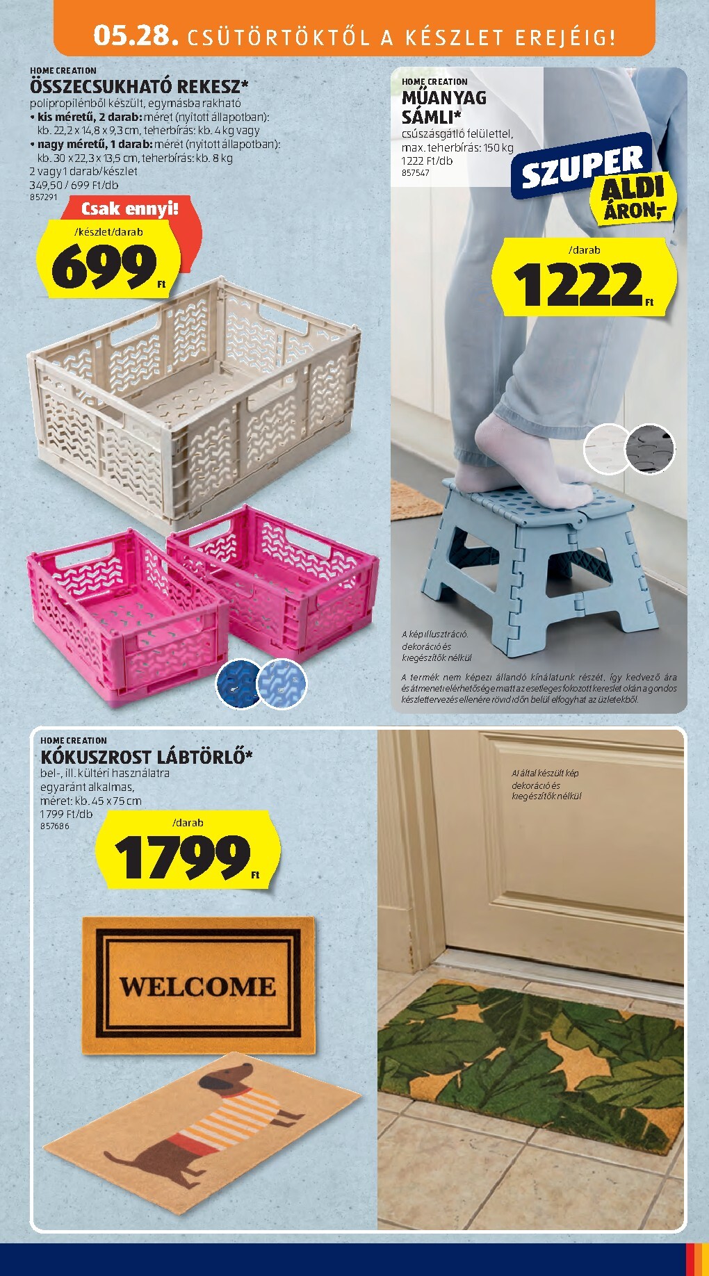 aldi - Aldi - Középső sor termékei hirdetmény a következő hétre csütörtöktől 2026.05.28.-tól szerdától 2026.06.03.-ig - page: 5