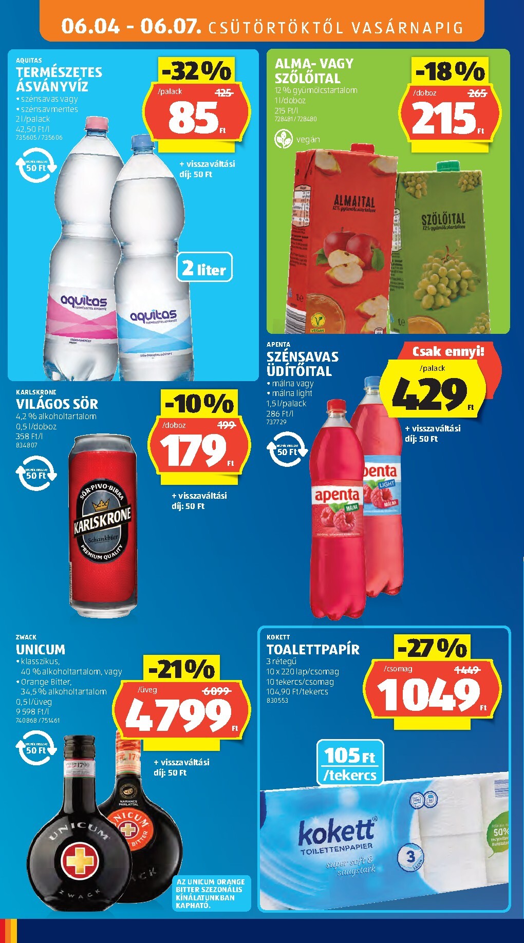 aldi - Aldi hirdetmény a következő hétre csütörtöktől 2026.06.04.-tól szerdától 2026.06.10.-ig - page: 14