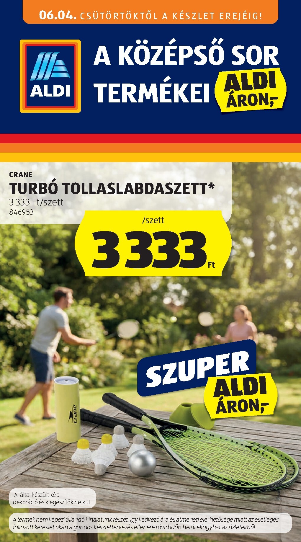 aldi - Aldi - Középső sor termékei hirdetmény a következő hétre csütörtöktől 2026.06.04.-tól szerdától 2026.06.10.-ig - page: 1