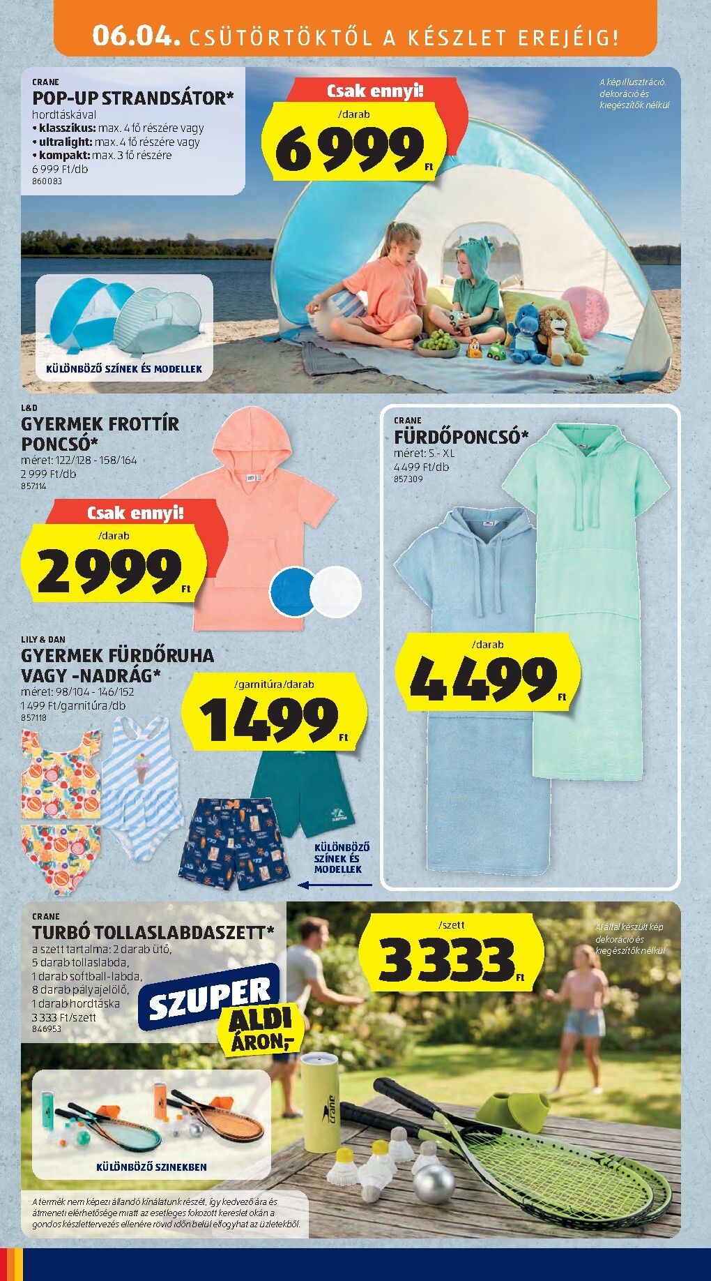 aldi - Aldi - Középső sor termékei hirdetmény a következő hétre csütörtöktől 2026.06.04.-tól szerdától 2026.06.10.-ig - page: 4