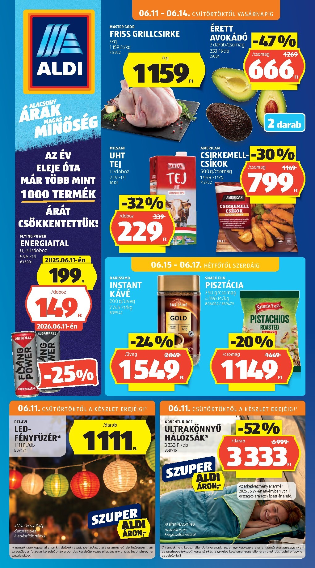 aldi - A jövőbeli Aldi akciós újság csütörtöktől 2026.06.11.-tól szerdától 2026.06.17.-ig érvényes. - page: 1