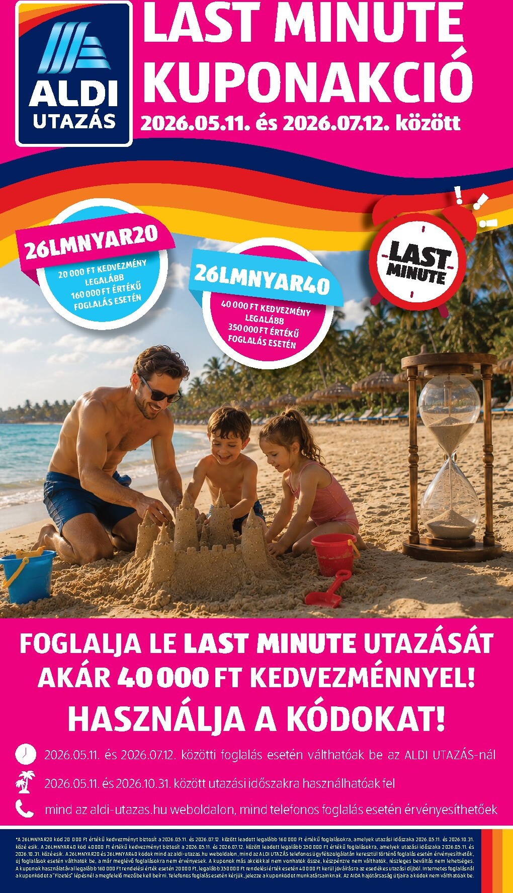 aldi - Aktuális Aldi - Utazás katalógus 2 szórólap érvényes hétfőtől 2026.05.11.-től vasárnaptól 2026.07.12.-ig