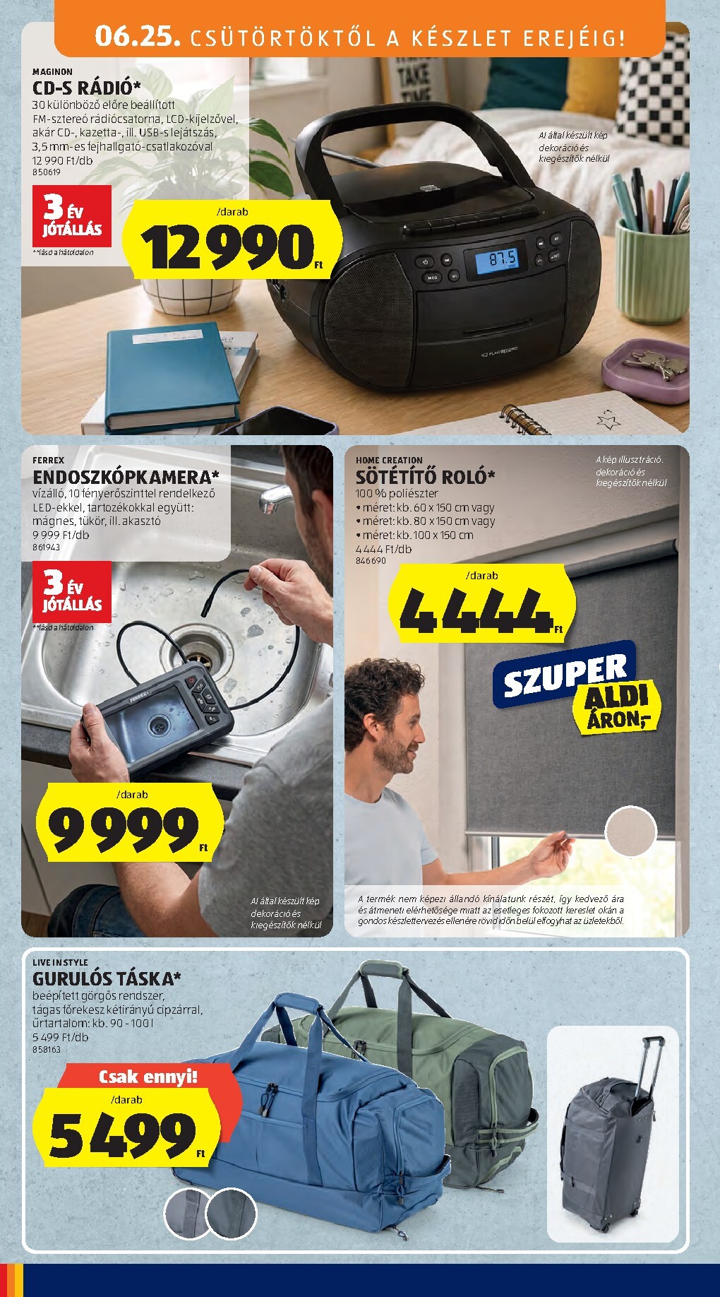 aldi - A jövőbeli Aldi - Középső sor termékei akciós újság csütörtöktől 2026.06.25.-tól szerdától 2026.07.01.-ig érvényes. - page: 4