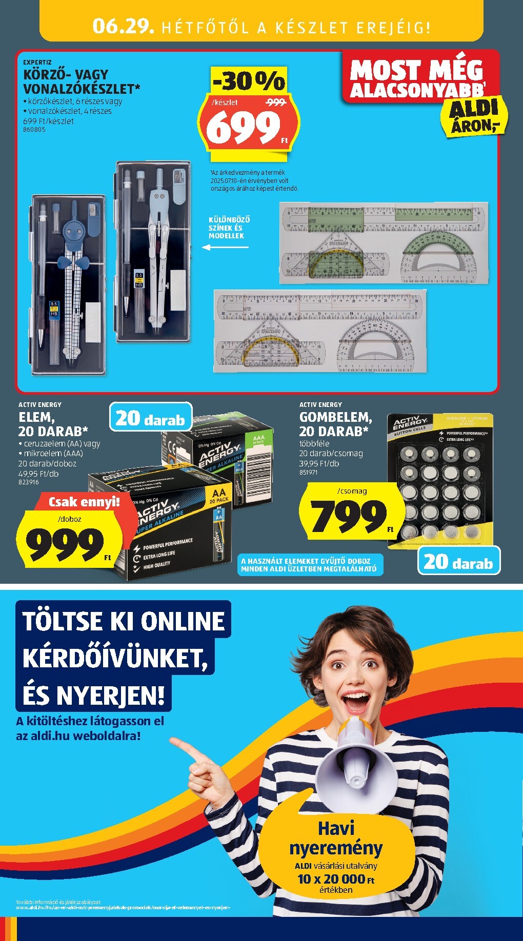 aldi - A jövőbeli Aldi - Középső sor termékei akciós újság csütörtöktől 2026.06.25.-tól szerdától 2026.07.01.-ig érvényes. - page: 18