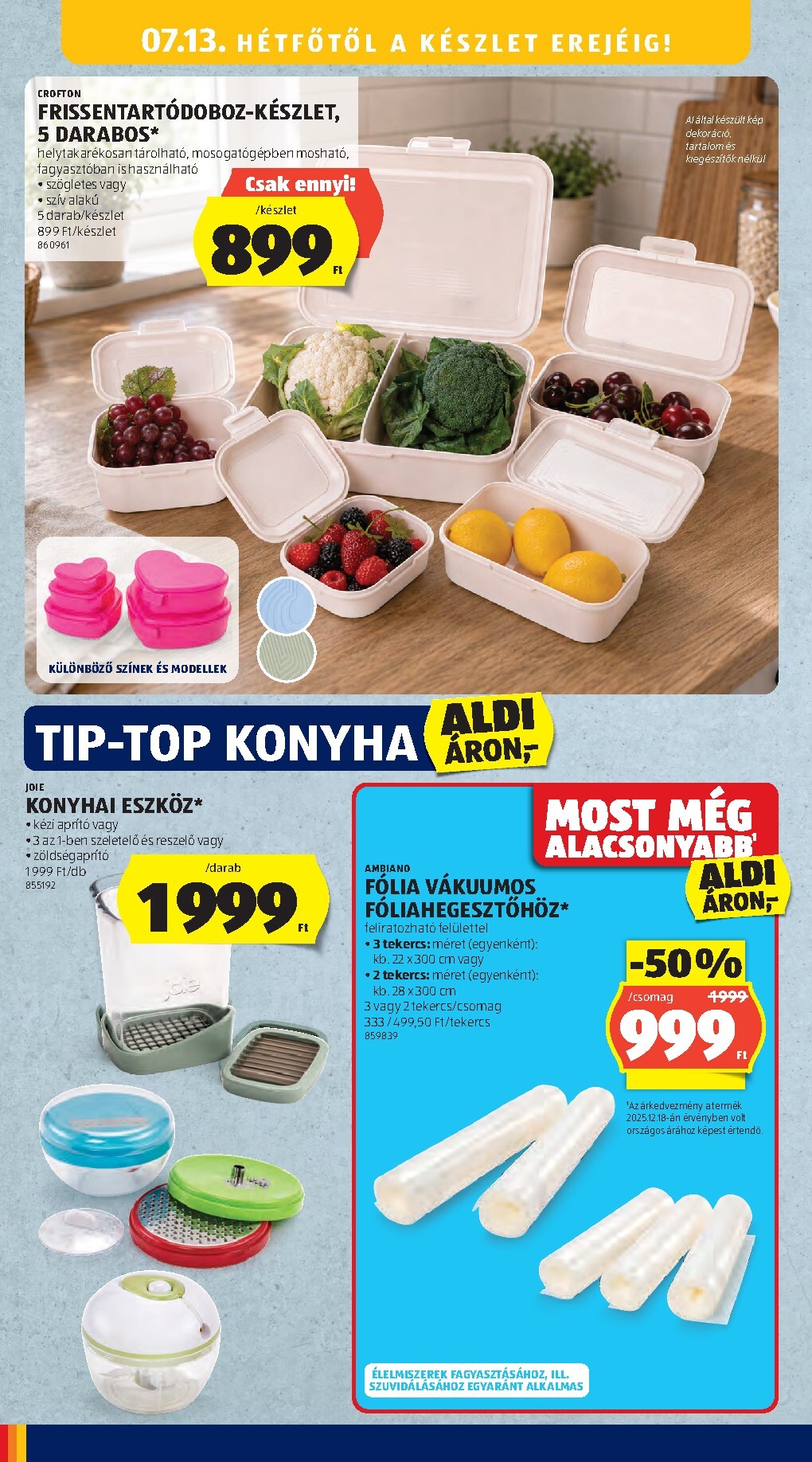 aldi - A jövőbeli Aldi - Középső sor termékei akciós újság csütörtöktől 2026.07.09.-tól szerdától 2026.07.15.-ig érvényes. - page: 10