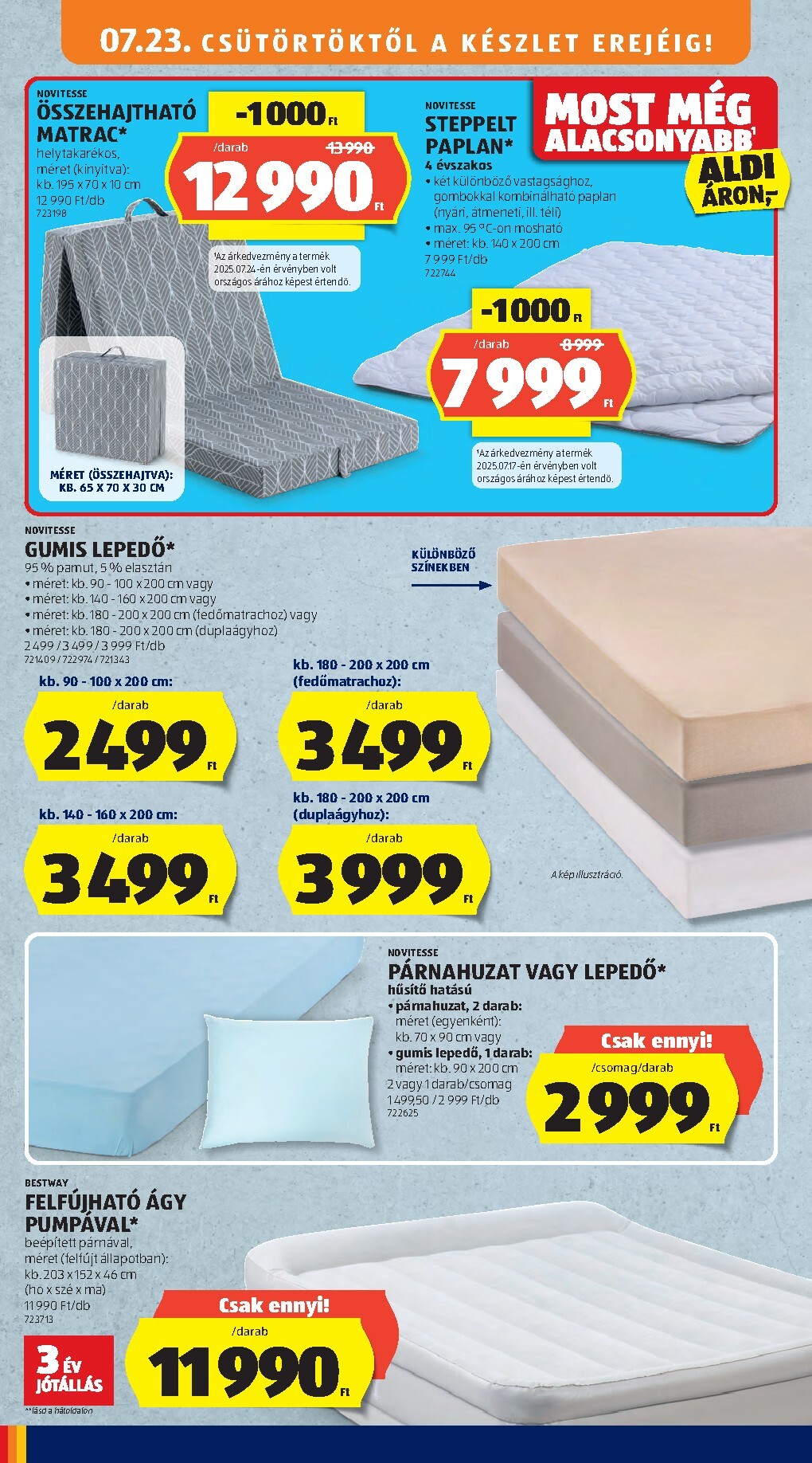 aldi - Aldi - Középső sor termékei hirdetmény a következő hétre csütörtöktől 2026.07.23.-tól szerdától 2026.07.29.-ig - page: 4