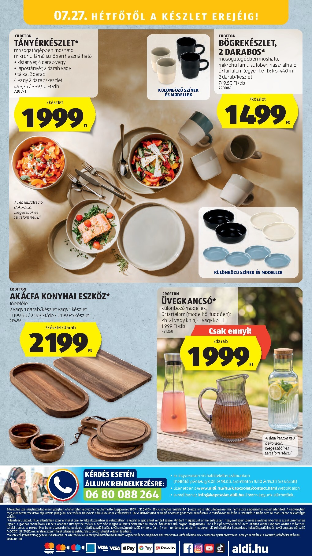 aldi - Aldi - Középső sor termékei hirdetmény a következő hétre csütörtöktől 2026.07.23.-tól szerdától 2026.07.29.-ig - page: 20