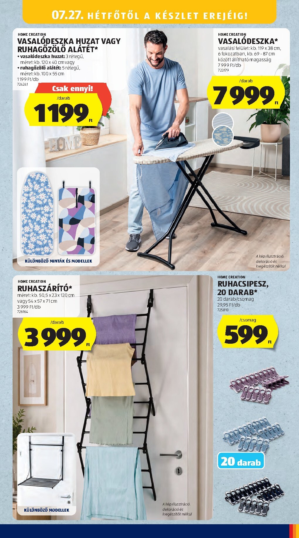 aldi - Aldi - Középső sor termékei hirdetmény a következő hétre csütörtöktől 2026.07.23.-tól szerdától 2026.07.29.-ig - page: 17