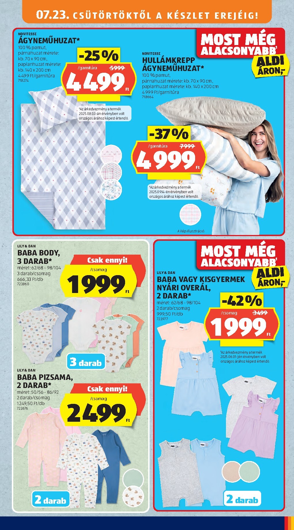 aldi - Aldi - Középső sor termékei hirdetmény a következő hétre csütörtöktől 2026.07.23.-tól szerdától 2026.07.29.-ig - page: 3