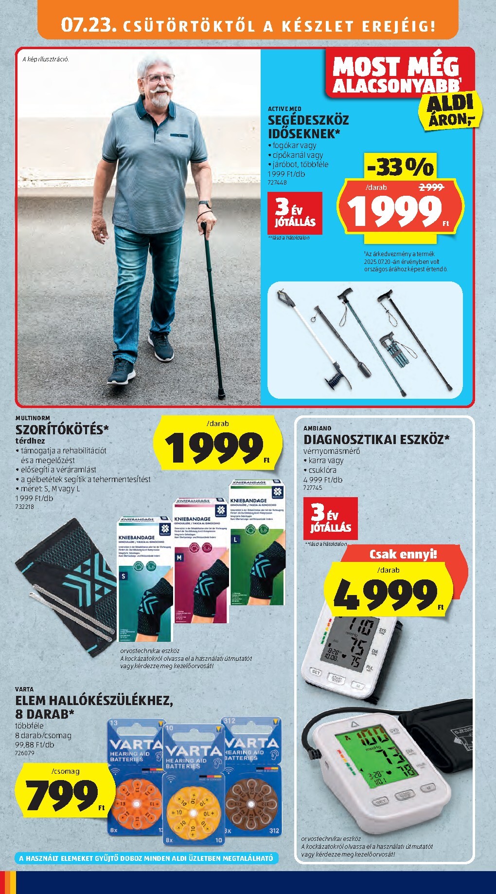 aldi - Aldi - Középső sor termékei hirdetmény a következő hétre csütörtöktől 2026.07.23.-tól szerdától 2026.07.29.-ig - page: 10