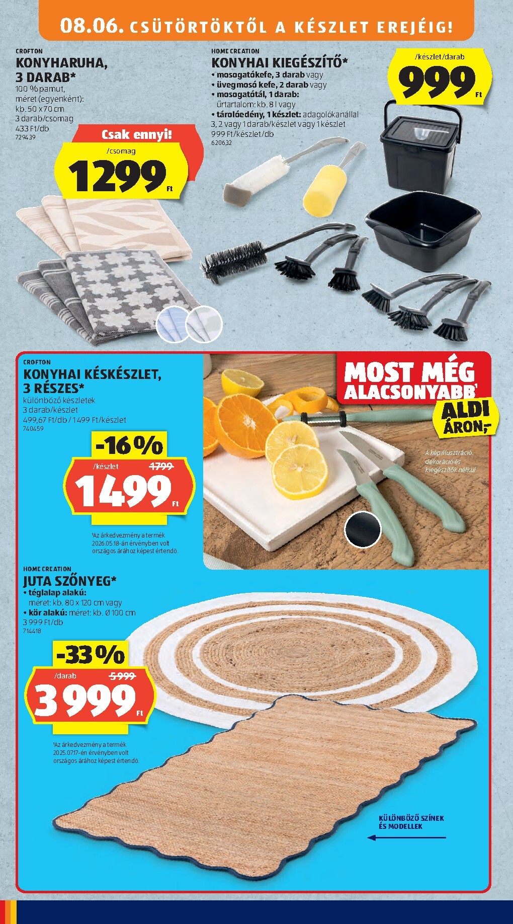 aldi - Aldi - Középső sor termékei hirdetmény a következő hétre csütörtöktől 2026.08.06.-tól szerdától 2026.08.12.-ig - page: 6