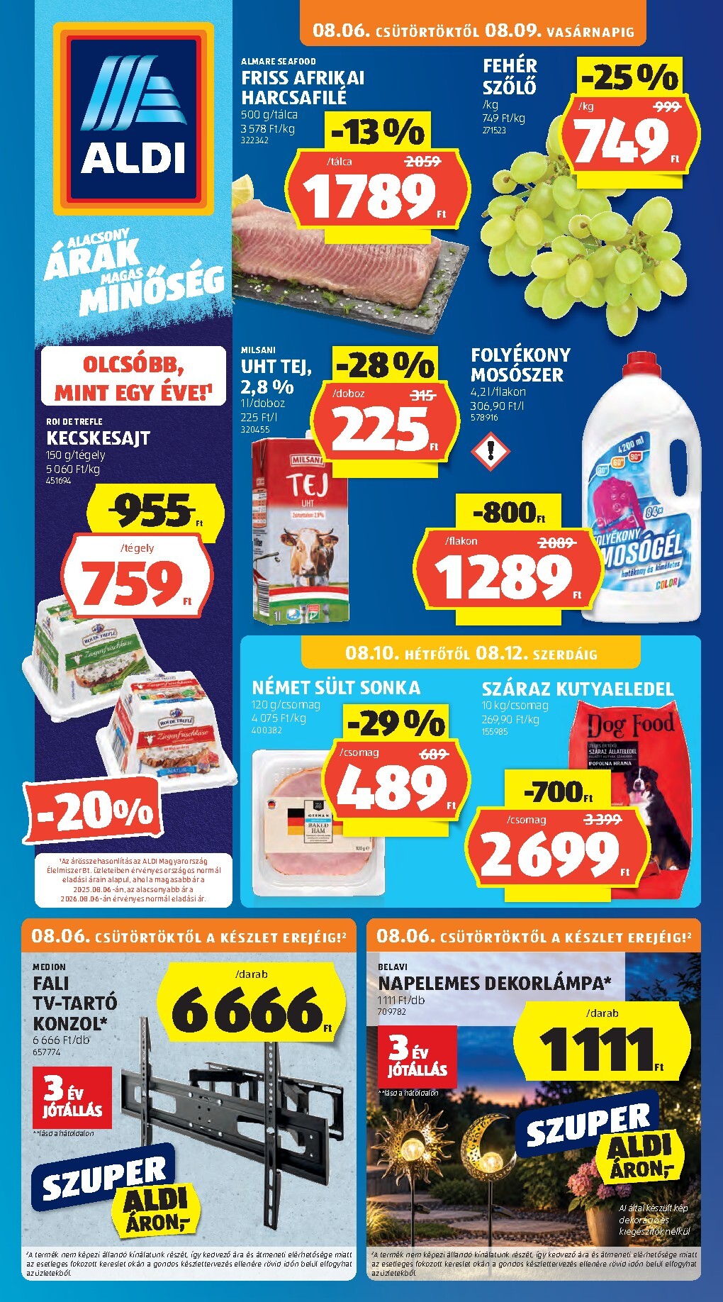 aldi - A jövőbeli Aldi akciós újság csütörtöktől 2026.08.06.-tól szerdától 2026.08.12.-ig érvényes.