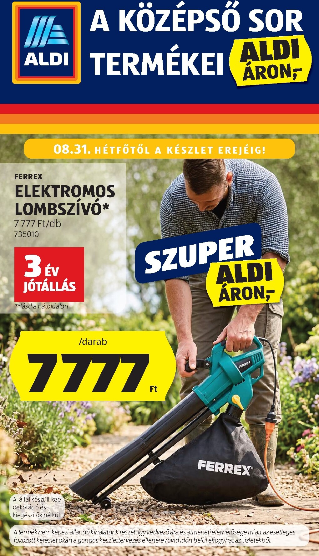 aldi - Aldi - Középső sor termékei hirdetmény a következő hétre csütörtöktől 2026.08.27.-tól szerdától 2026.09.02.-ig