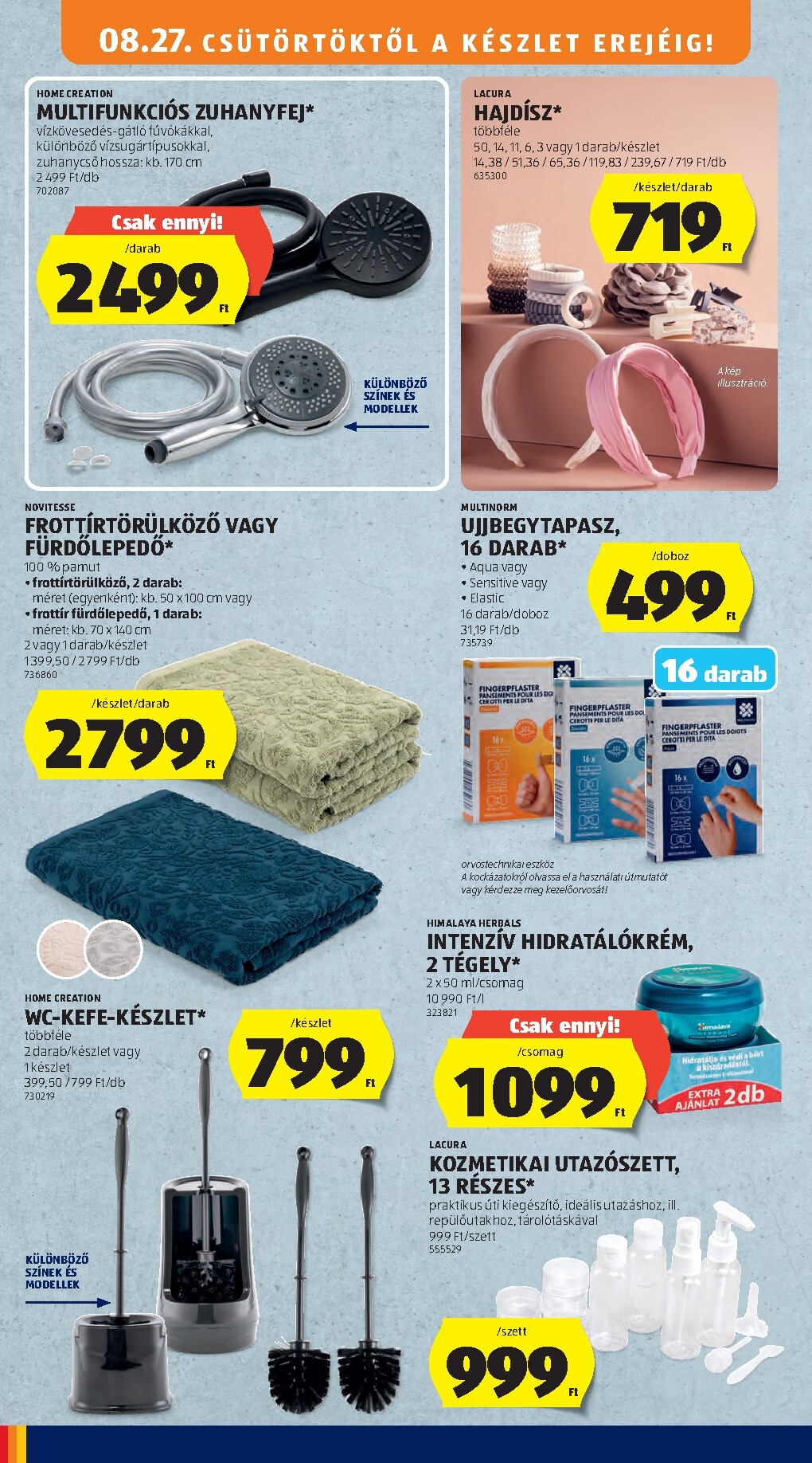 aldi - Aldi - Középső sor termékei hirdetmény a következő hétre csütörtöktől 2026.08.27.-tól szerdától 2026.09.02.-ig - page: 4